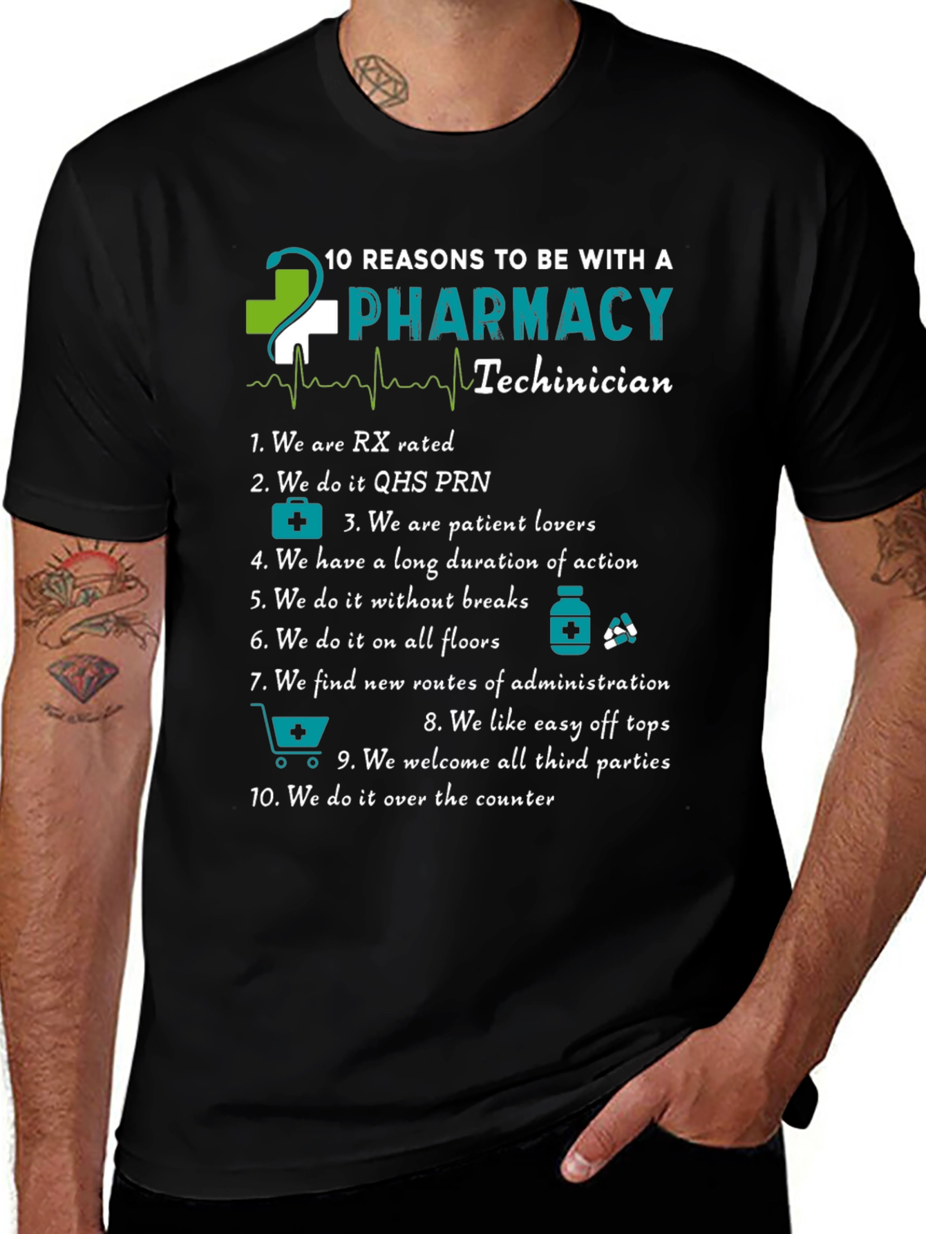 Variant 21 of Pharmacy Technician T-Shirt: 10 Reasons to Love!