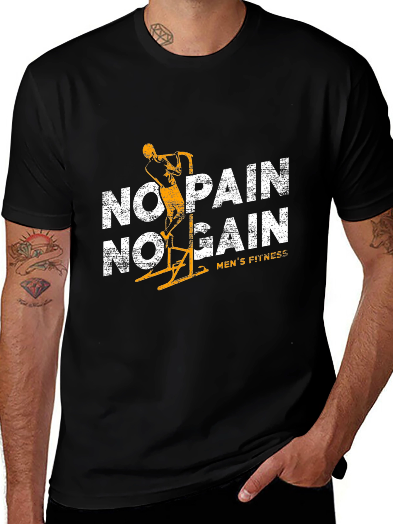 Variant 26 of No Pain No Gain Men's Fitness Graphic Tee