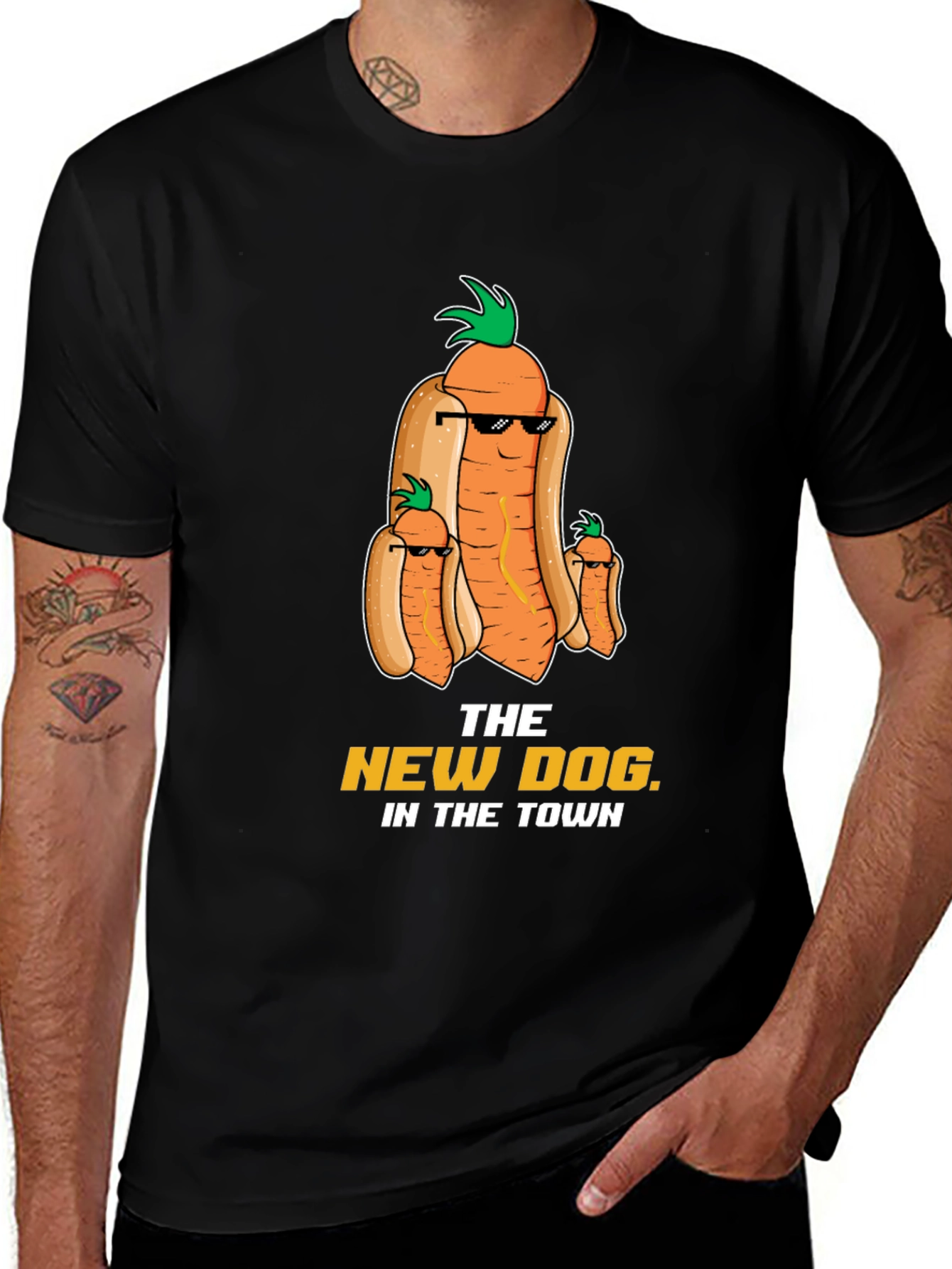 Variant 12 of Carrot Dog Graphic T-Shirt