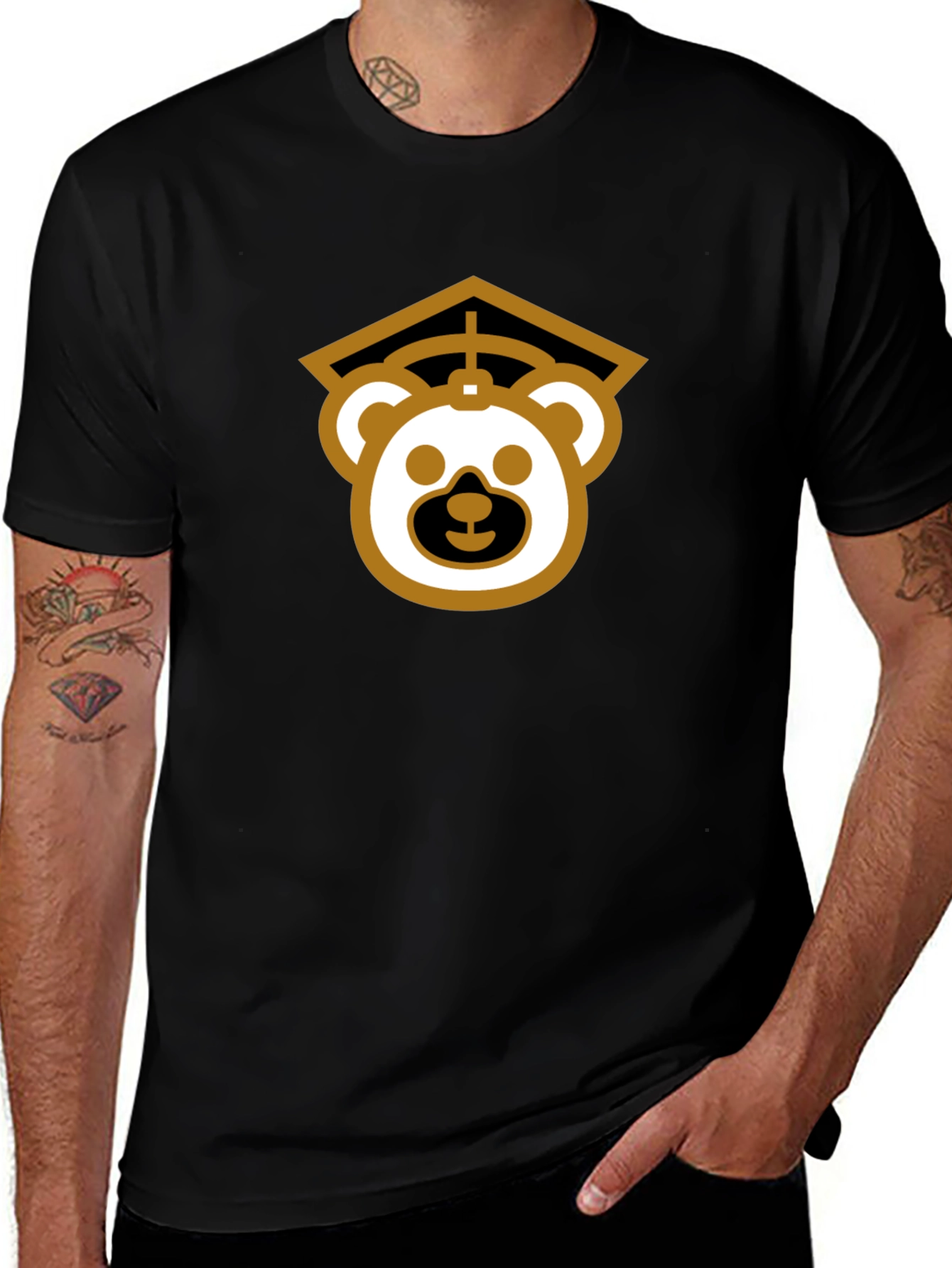 Graduation Bear Black T-Shirt