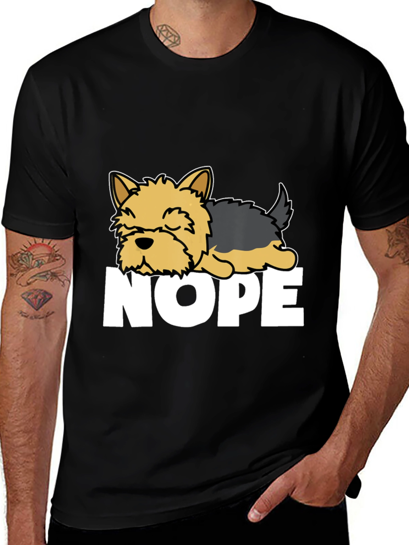 Variant 25 of Nope Dog Graphic Tee - Funny Lazy Dog T-Shirt