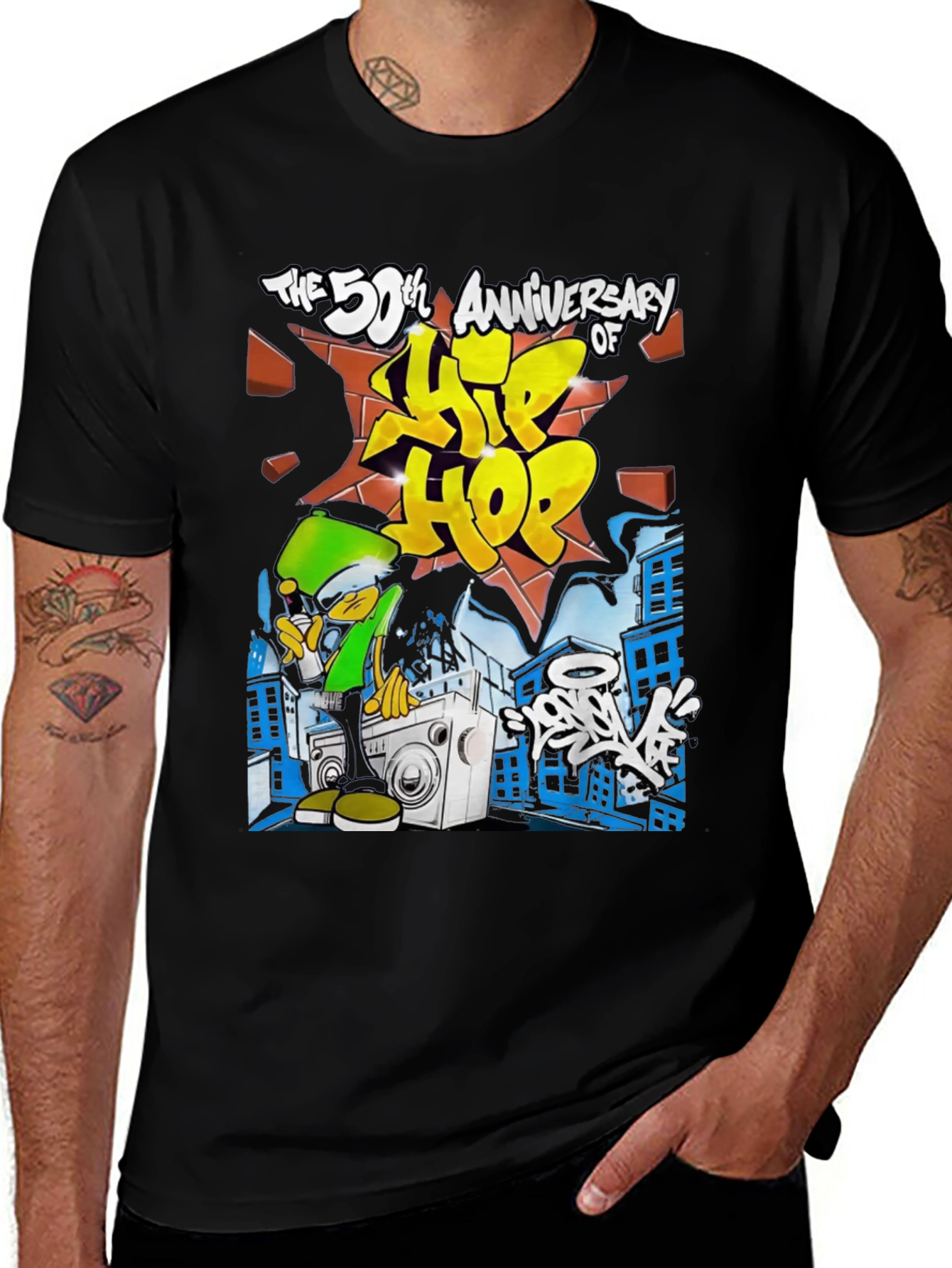 Variant 8 of 50th Anniversary Hip Hop Black T-Shirt