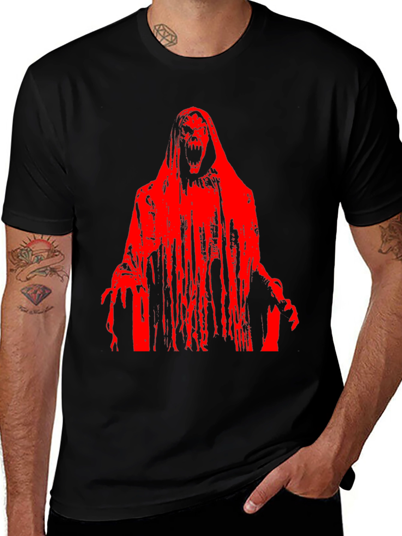 Variant 25 of Grim Reaper Graphic Black T-Shirt