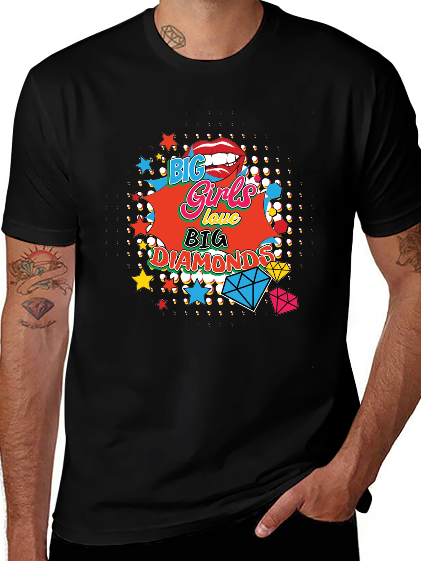 Variant 19 of Big Girls Love Big Diamonds T-Shirt
