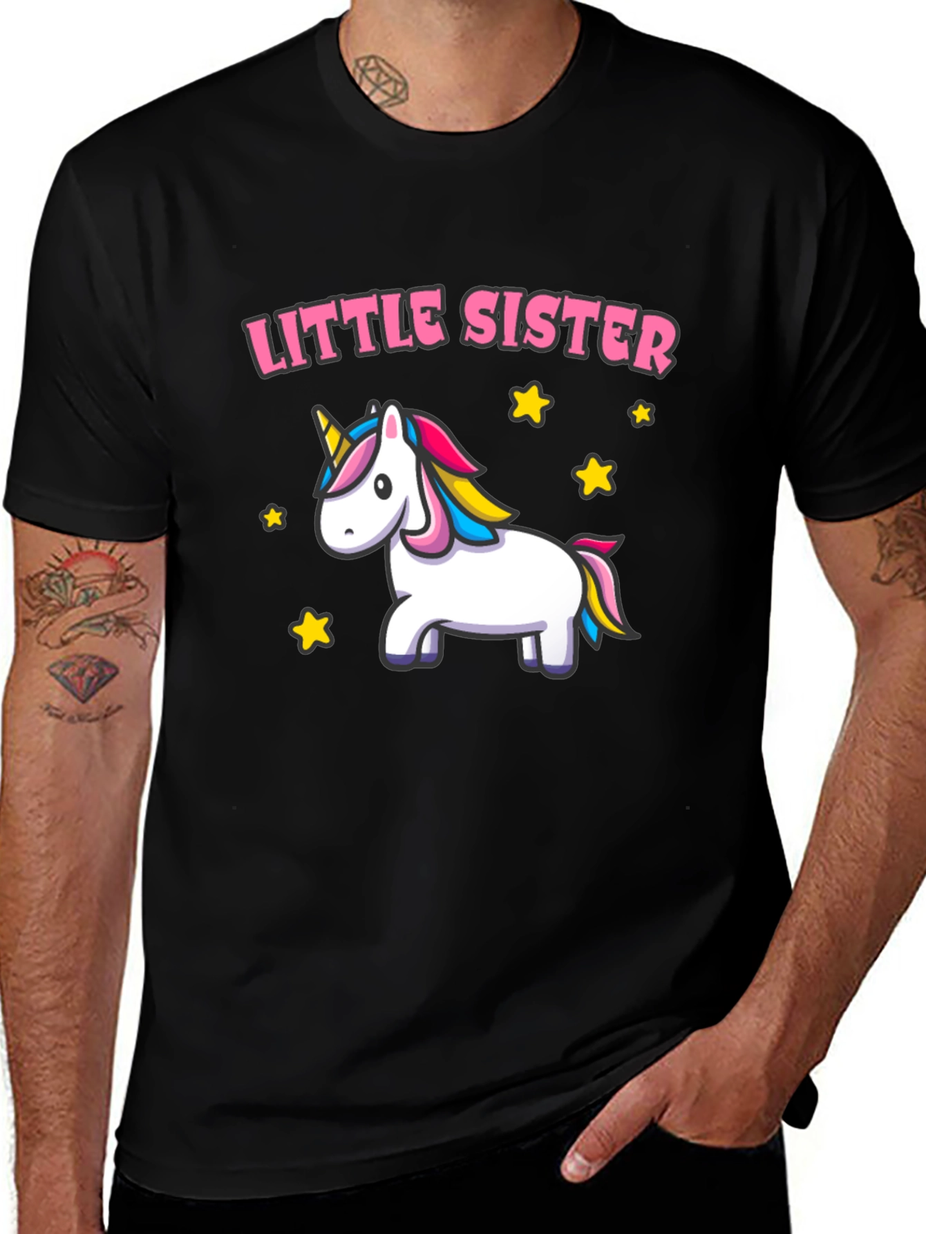Variant 23 of Little Sister Unicorn Graphic Tee