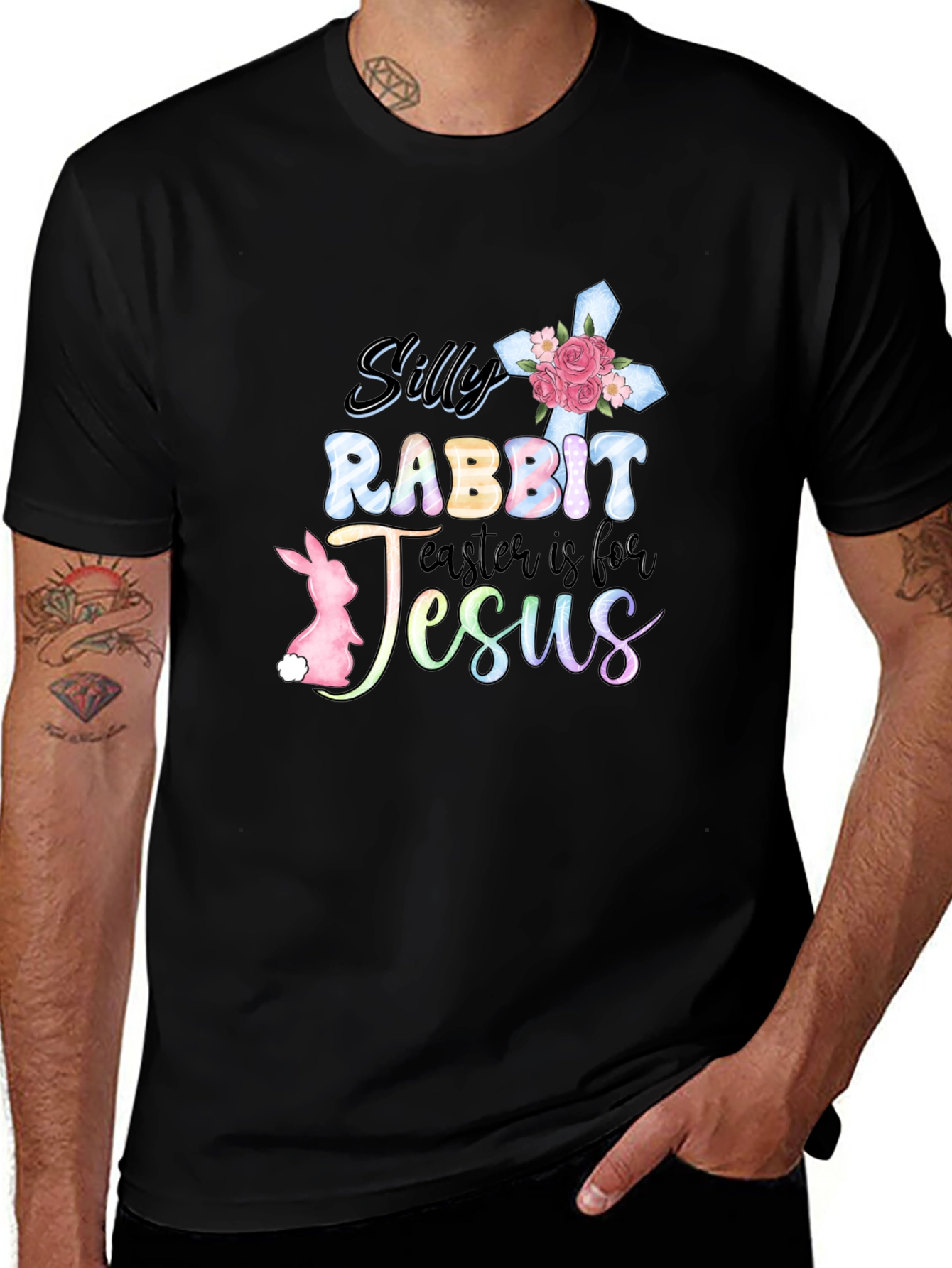 Silly Rabbit Easter is for Jesus Graphic T-Shirt