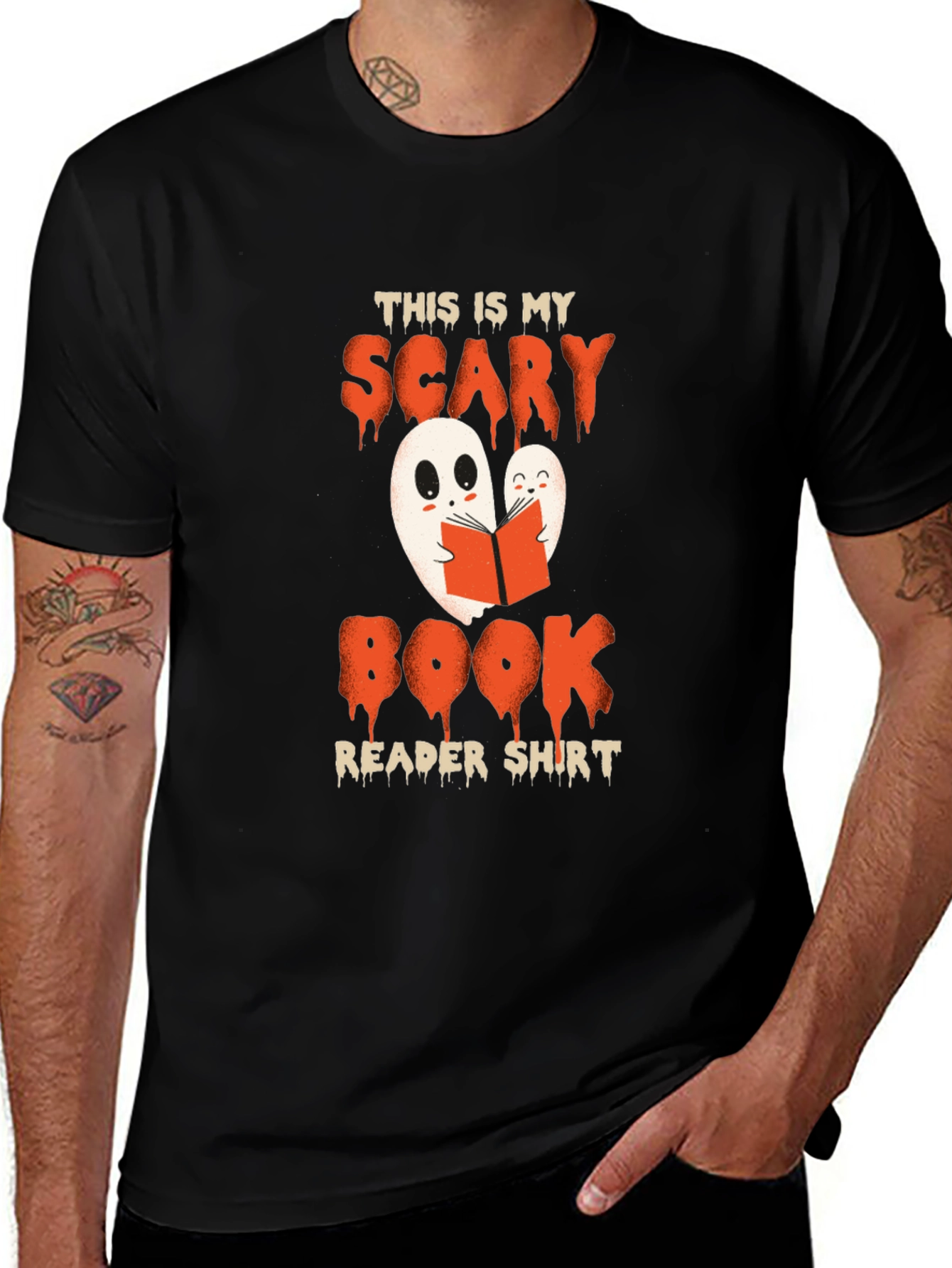 Scary Book Reader Shirt - Halloween Ghost Tee