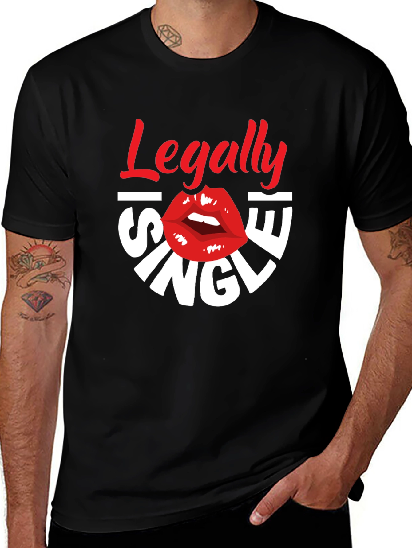 Variant 14 of Legally Single Lips Graphic T-Shirt