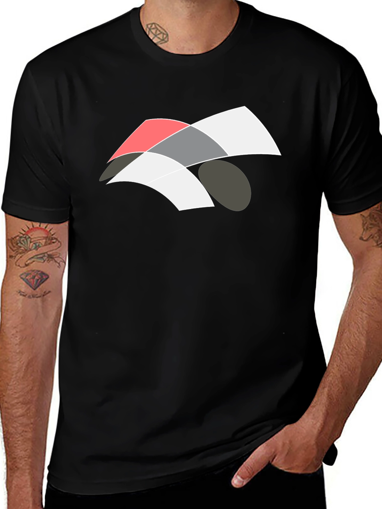 Variant 13 of Abstract Graphic Black T-Shirt - Modern Casual Wear