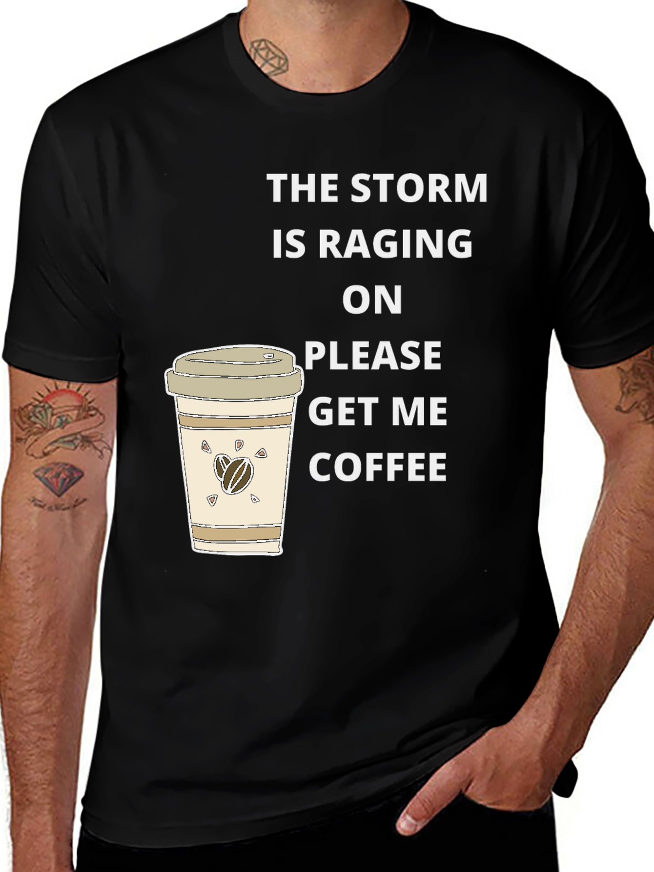 Variant 20 of Storm Raging Coffee T-Shirt - Funny Graphic Tee