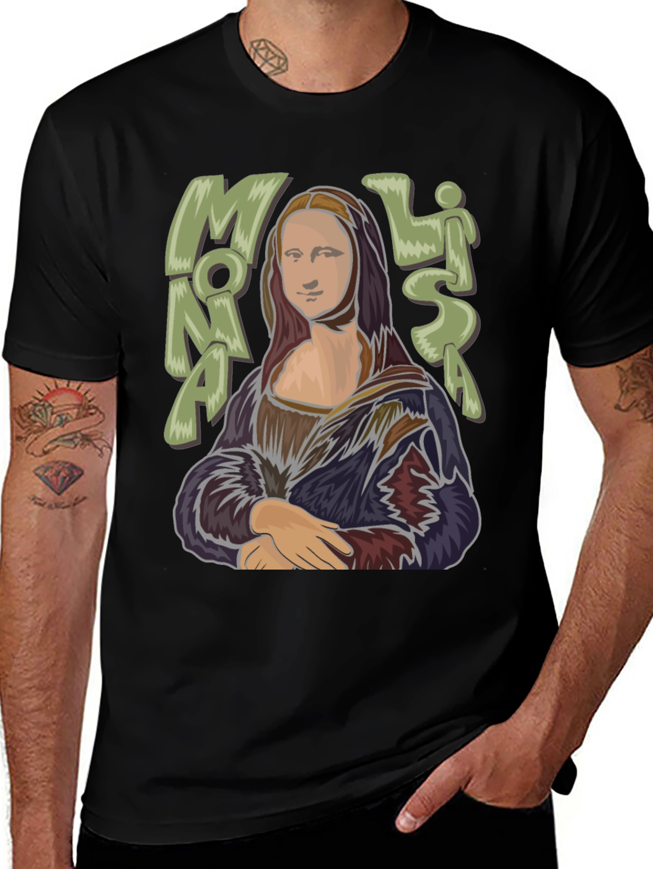 Variant 2 of Mona Lisa Graphic Tee - Classic Art Style T-Shirt