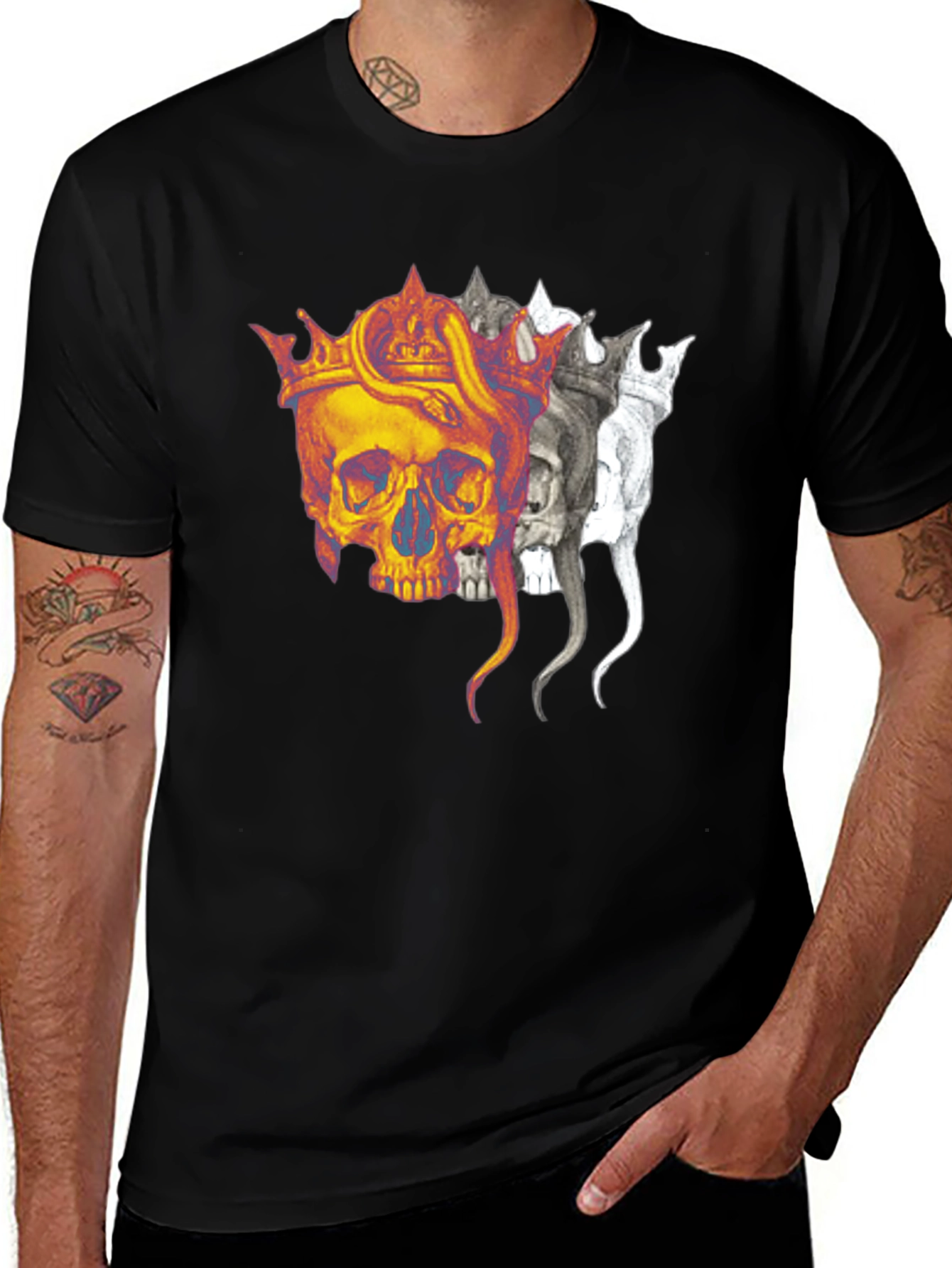 Variant 28 of Crowned Skull Graphic T-Shirt - Bold & Edgy Design