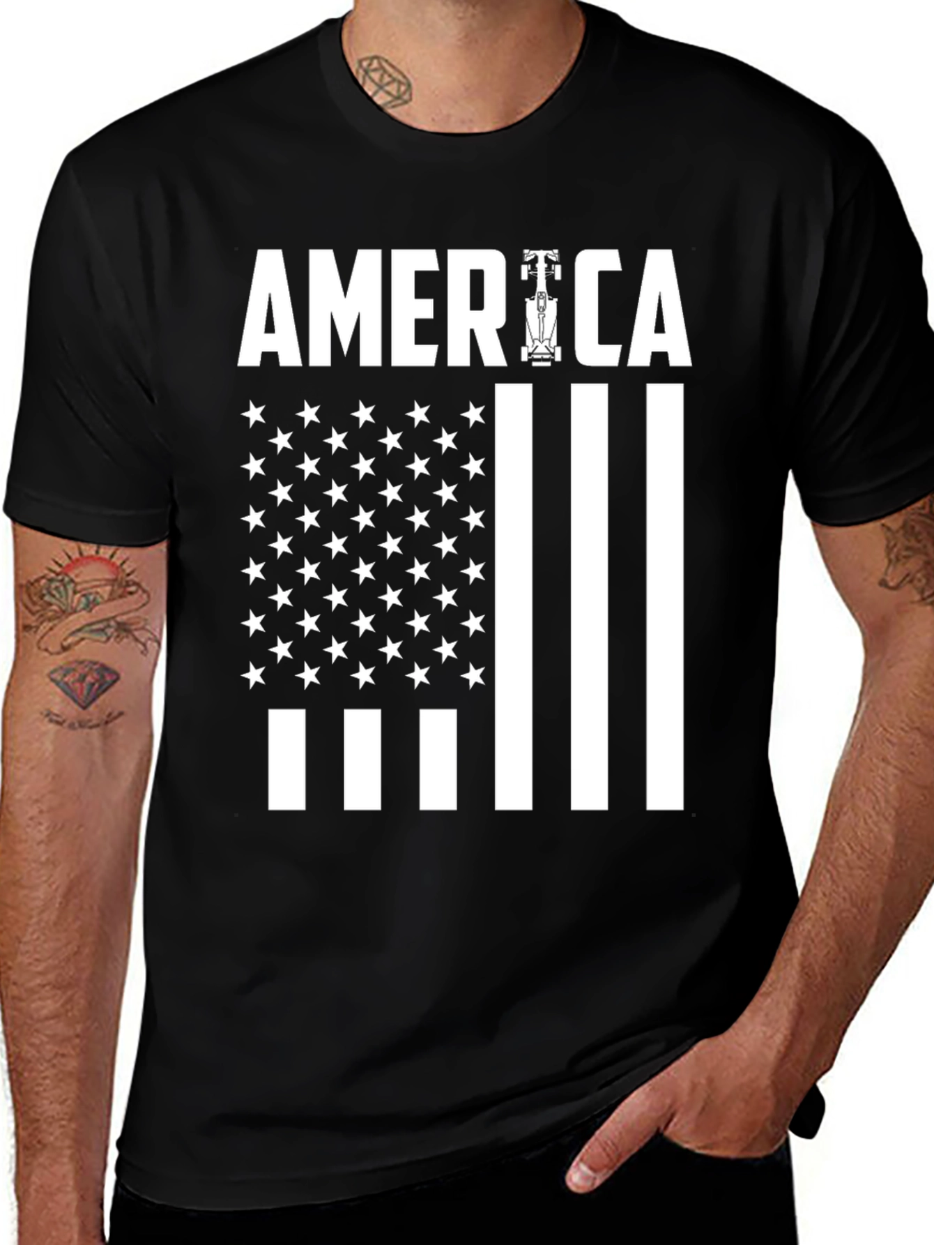 America Race Car T-Shirt