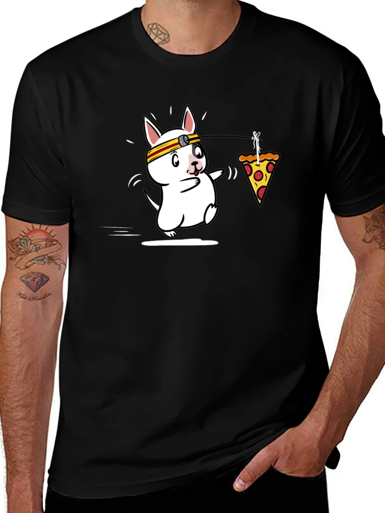 Variant 11 of Pizza Dog Tee - Funny Graphic Novelty T-Shirt