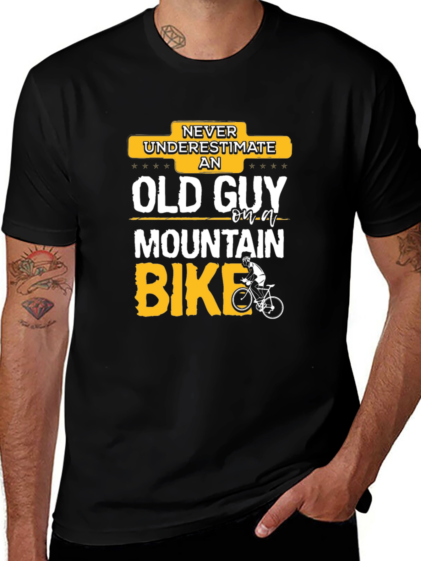 Variant 29 of Funny Old Guy Mountain Bike T-Shirt