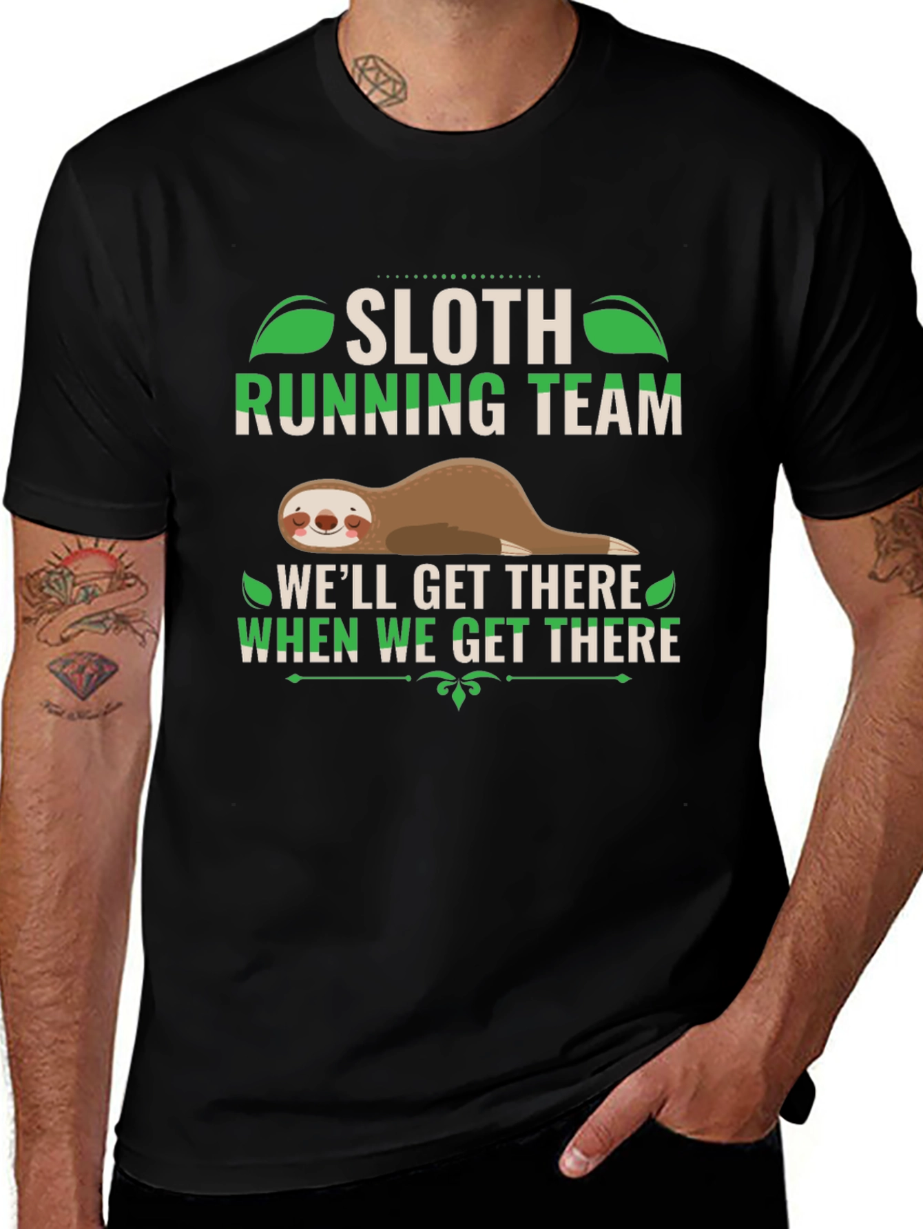 Variant 28 of Sloth Running Team T-Shirt