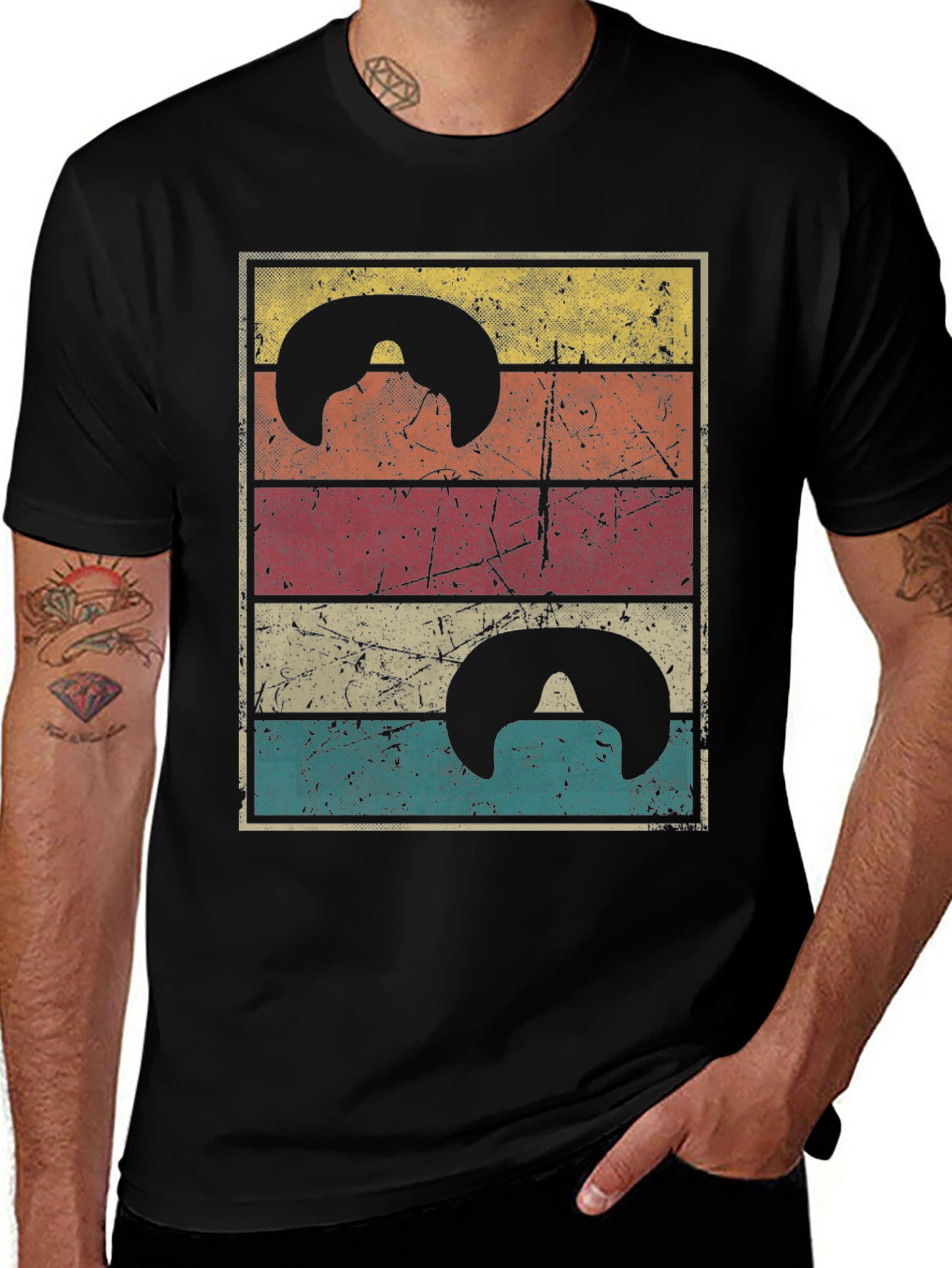Variant 22 of Retro Mustache T-Shirt - Vintage Style