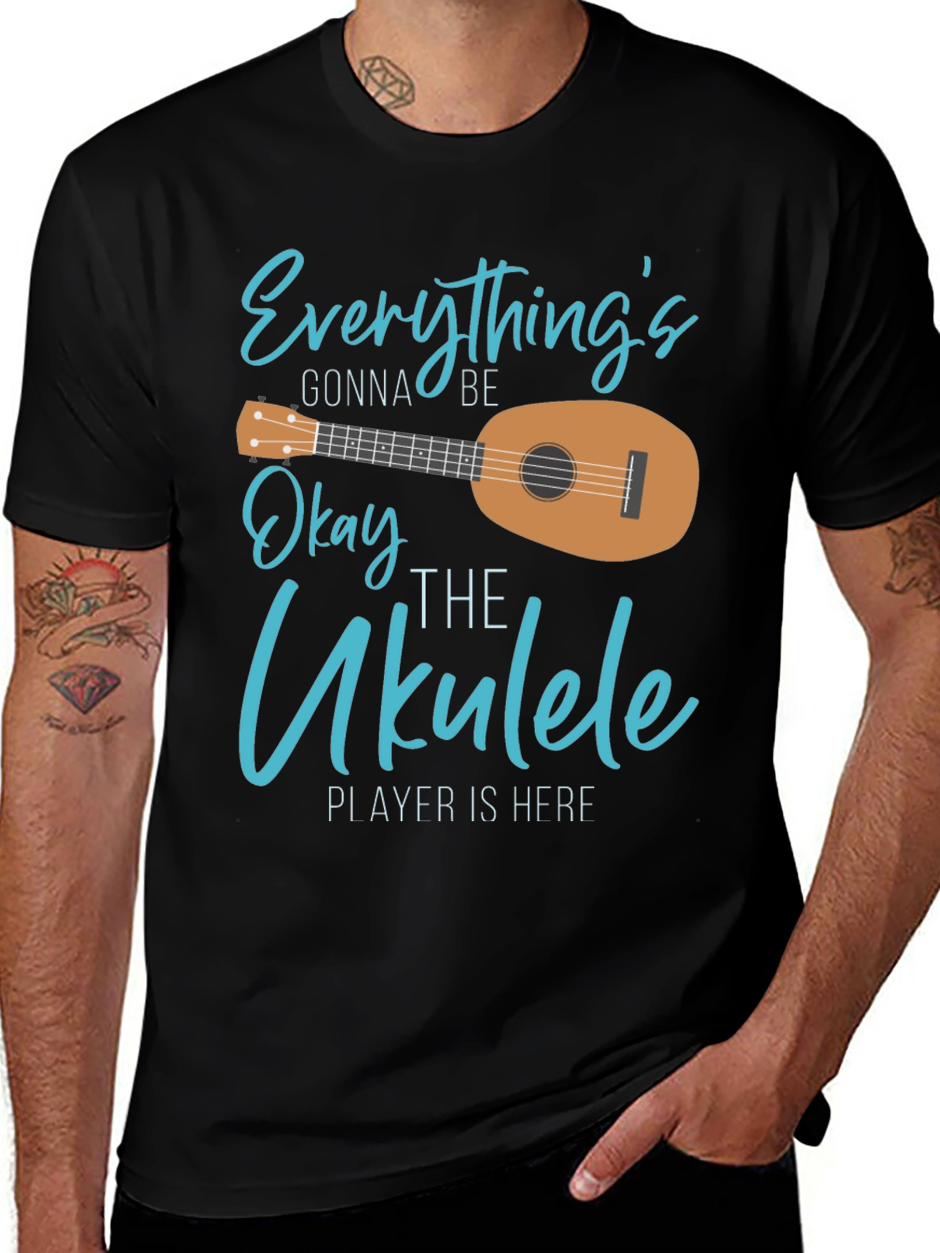 Variant 15 of Everything's Gonna Be Okay Ukulele T-Shirt
