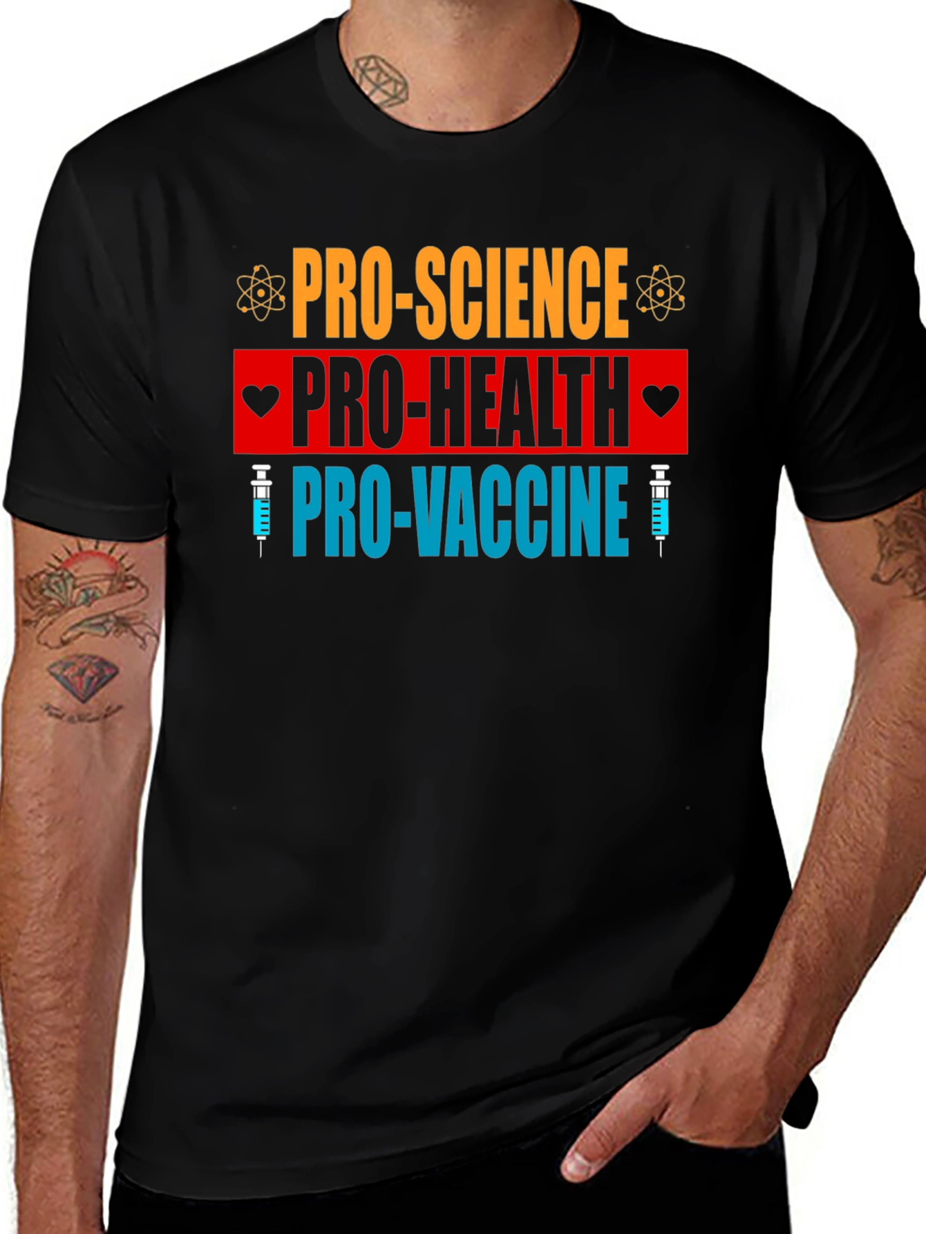 Variant 20 of Pro-Science Pro-Health Pro-Vaccine T-Shirt