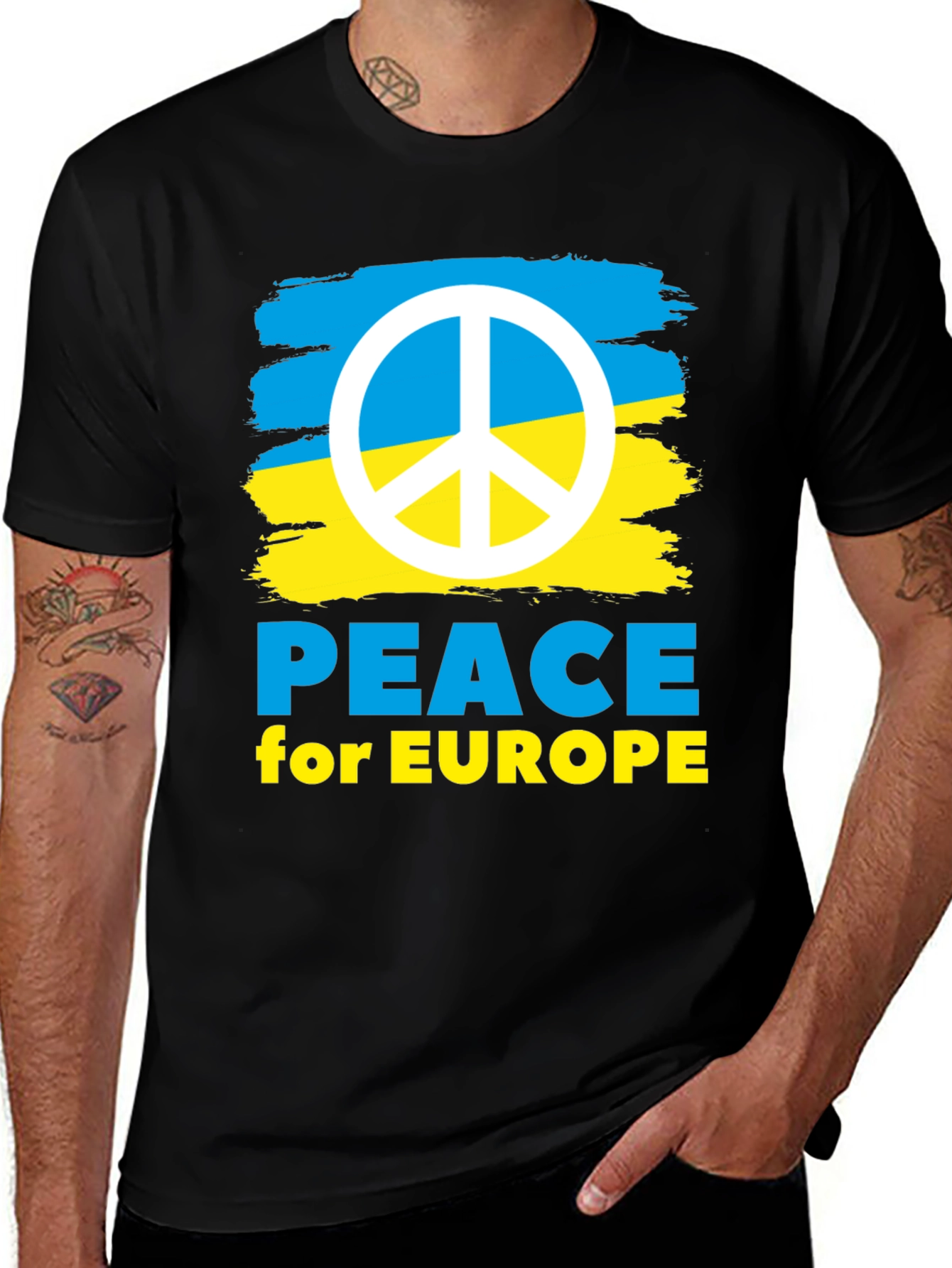 Peace for Europe Ukraine Flag T-Shirt