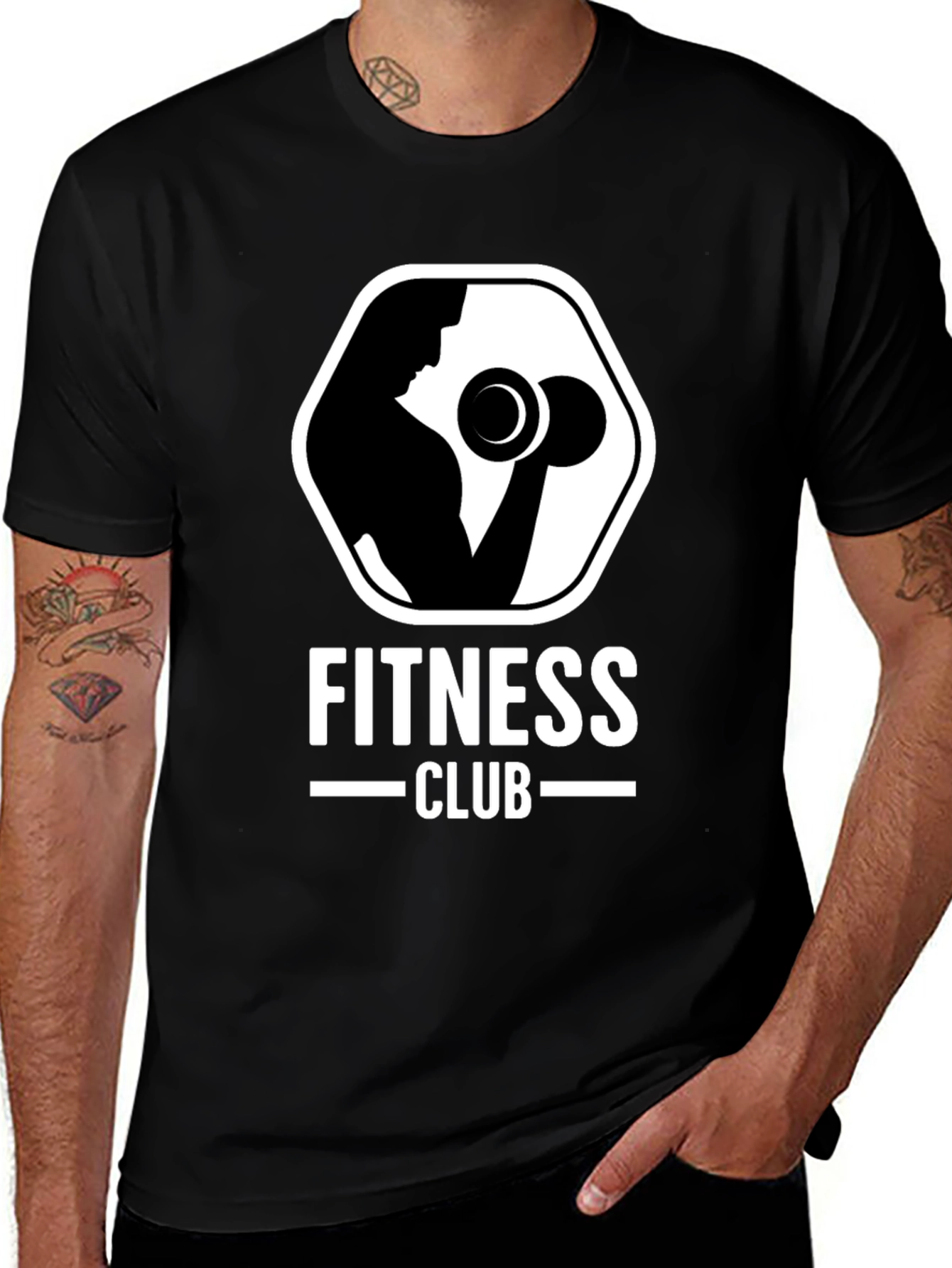 Black Fitness Club Black T-Shirt main image