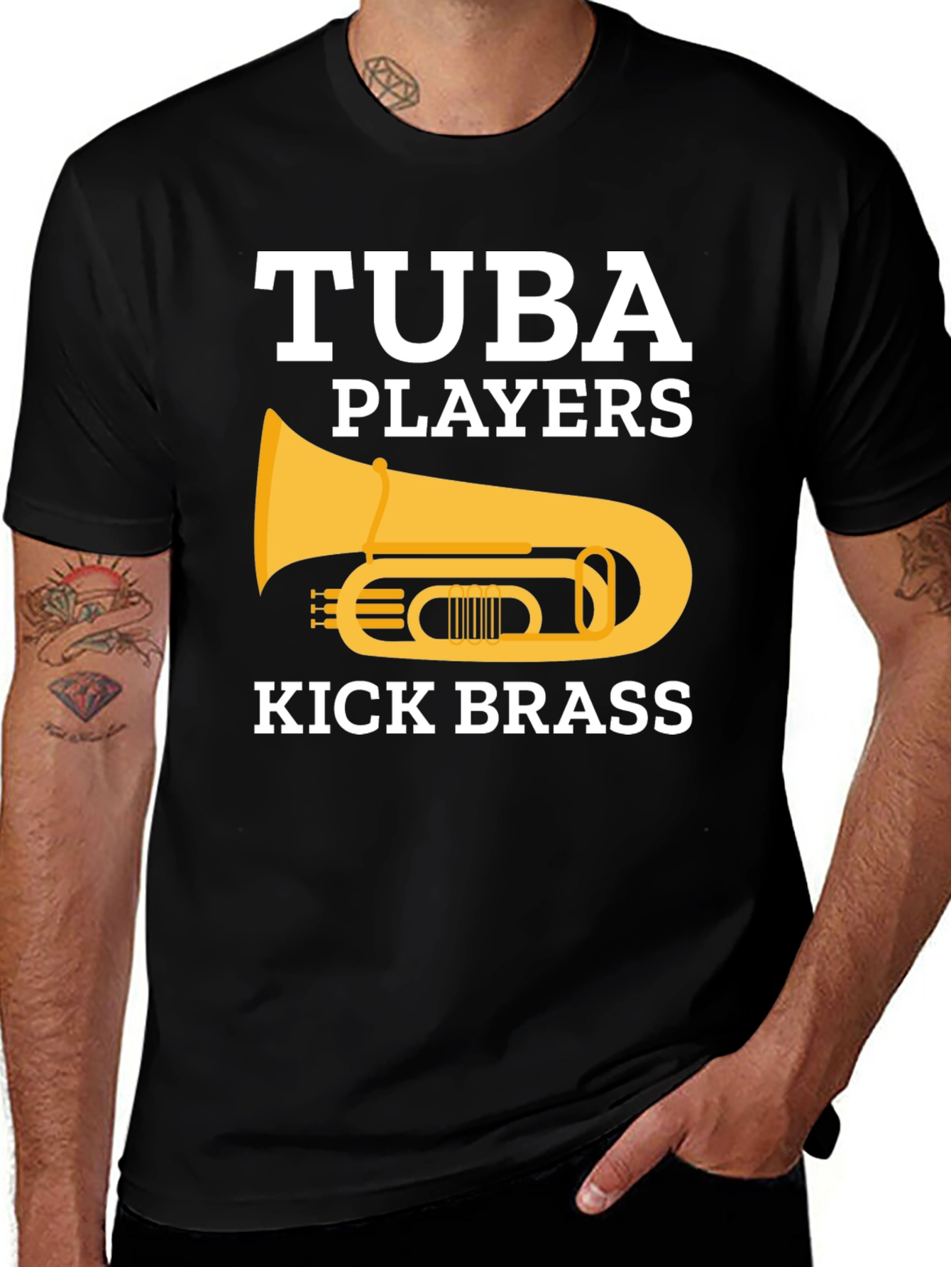Variant 8 of Tuba Players Kick Brass Graphic T-Shirt