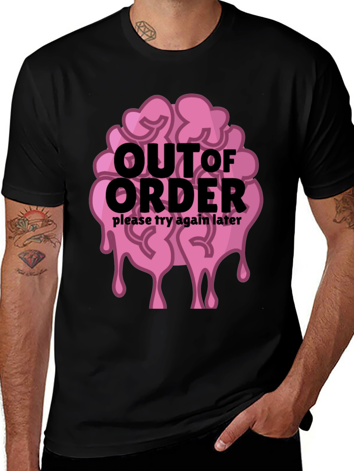 Variant 17 of Out of Order Brain T-Shirt - Funny Graphic Tee