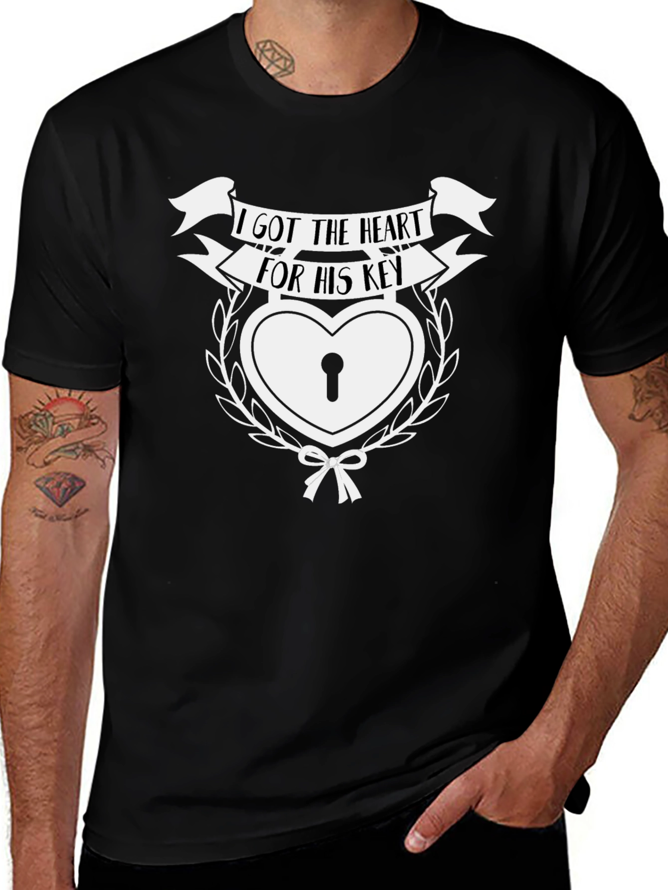 Variant 6 of Heart Lock T-Shirt: I Got The Heart For His Key