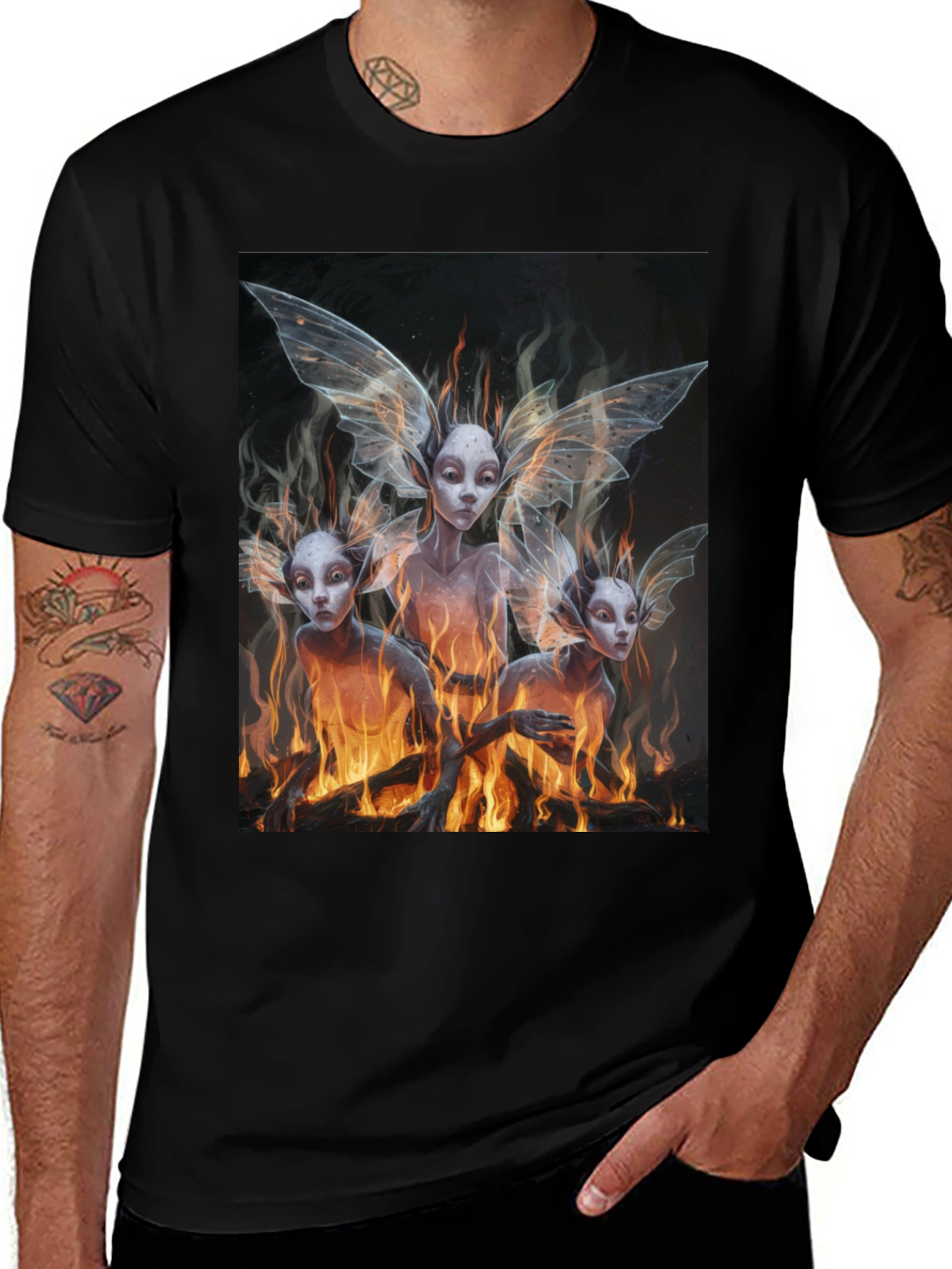 Variant 5 of Fiery Fairy T-Shirt - Unique Graphic Tee