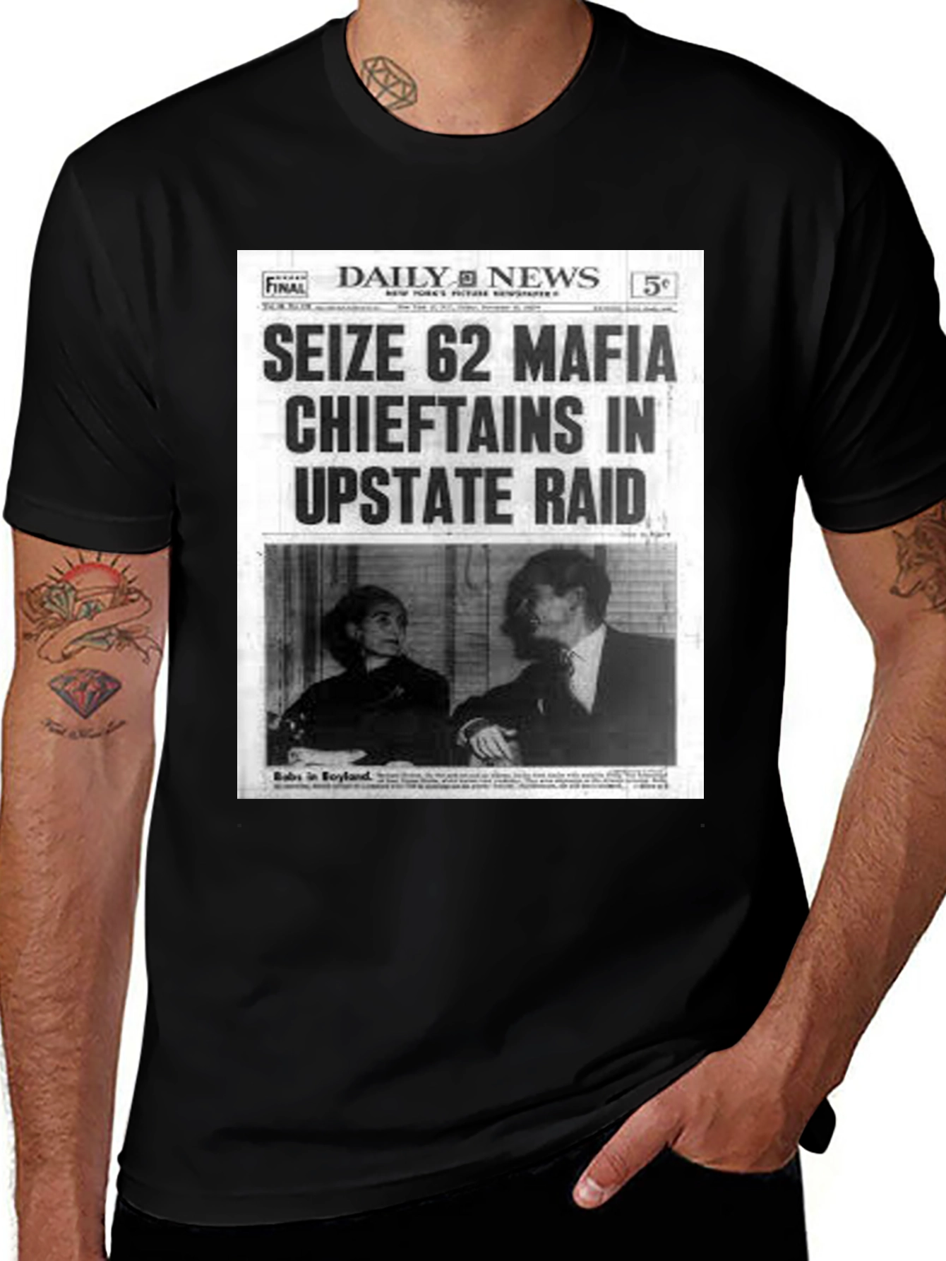 Variant 18 of Mafia Chieftains Newspaper T-Shirt