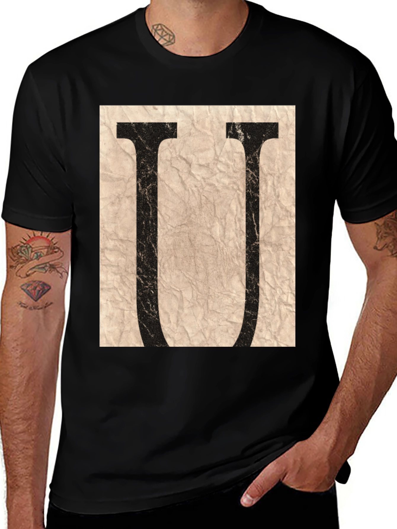 Variant 2 of Letter U Graphic Tee - Stylish Unisex T-Shirt