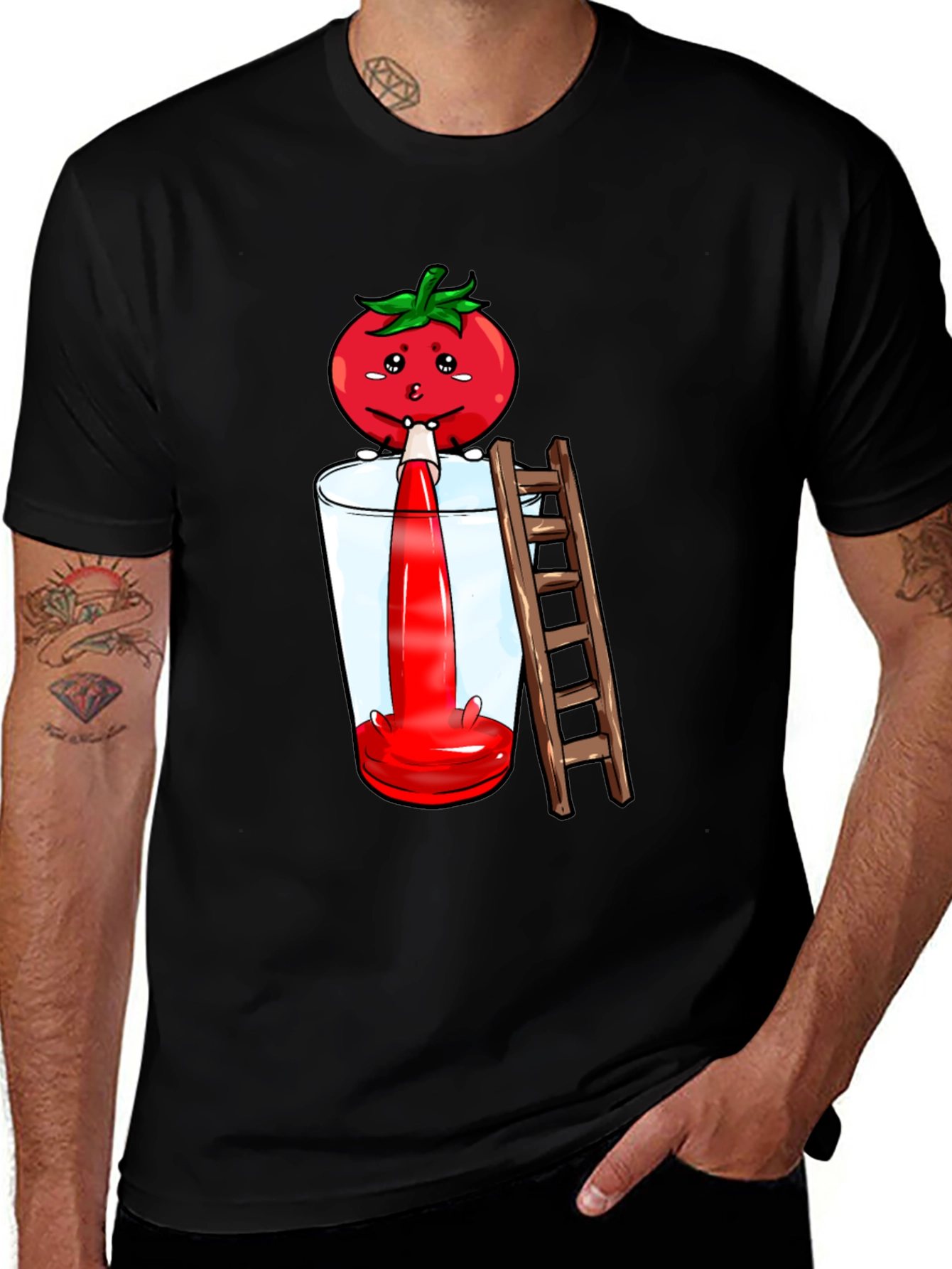 Variant 23 of Tomato Juice Cartoon Graphic T-Shirt