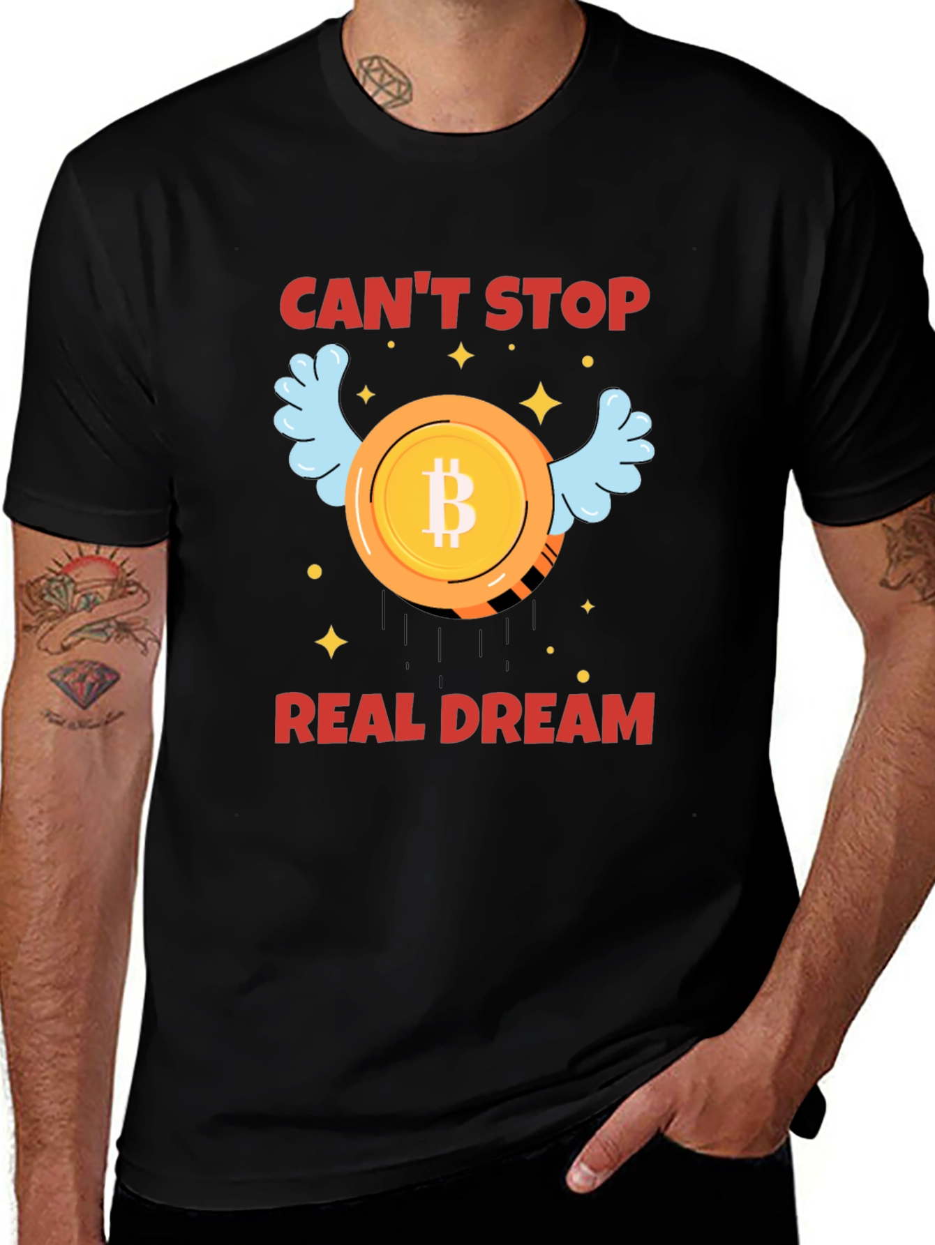 Bitcoin Dream T-Shirt - Crypto Wings Design