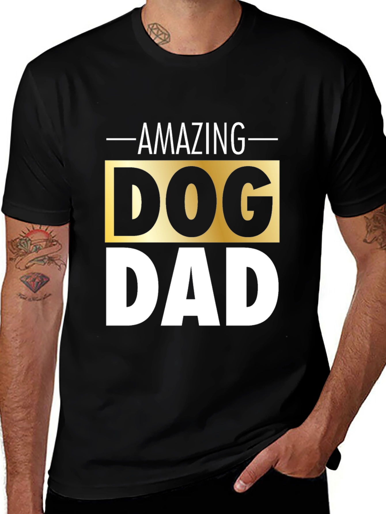 Variant 13 of Amazing Dog Dad T-Shirt - Perfect for Dog Lovers