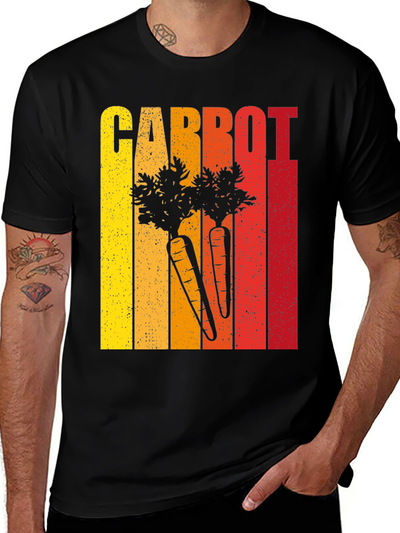 Variant 10 of Retro Carrot Graphic Tee - Vintage Style Shirt
