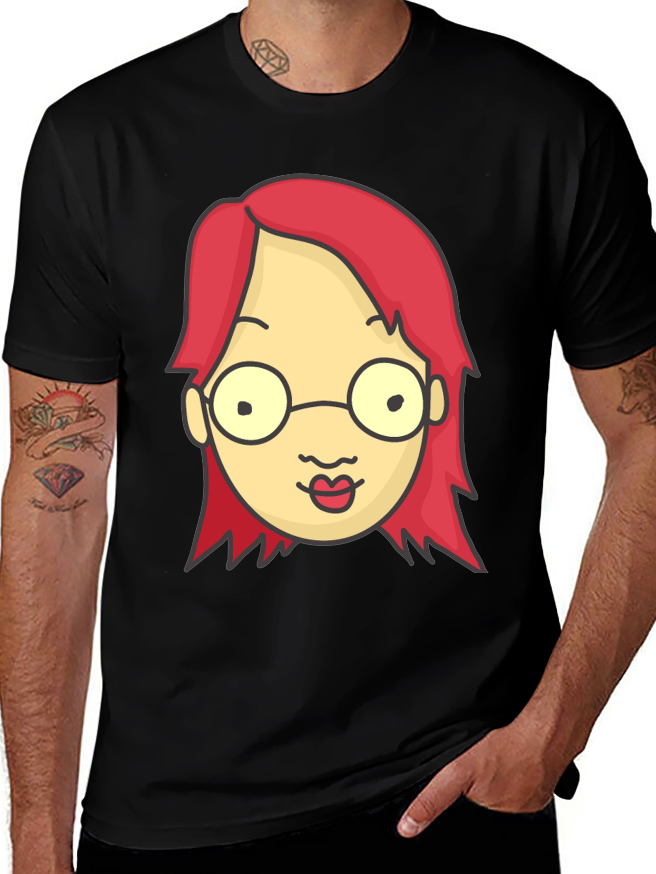 Cartoon Girl Graphic T-Shirt
