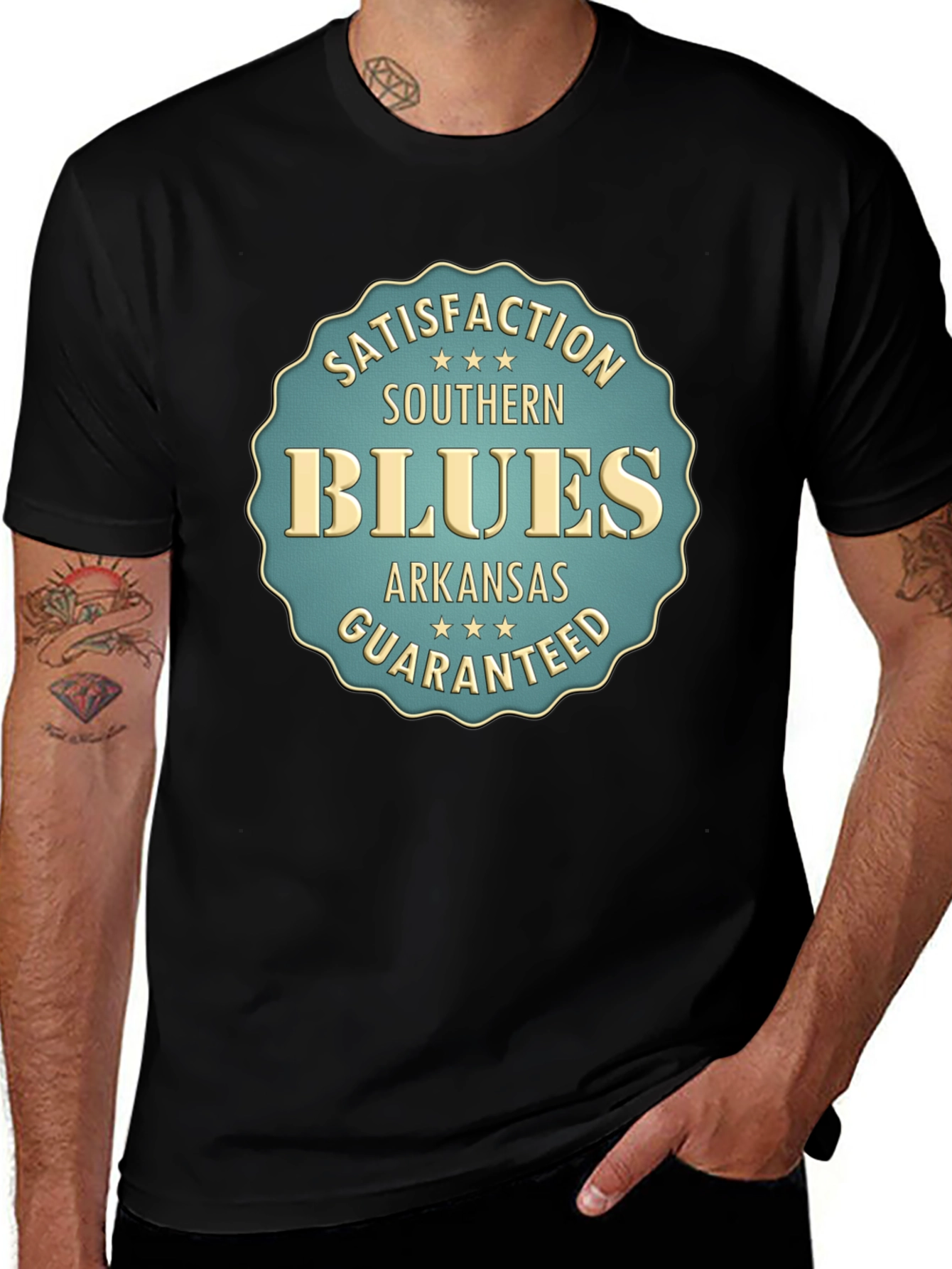 Variant 28 of Southern Blues Tee - Arkansas Satisfaction Guaranteed