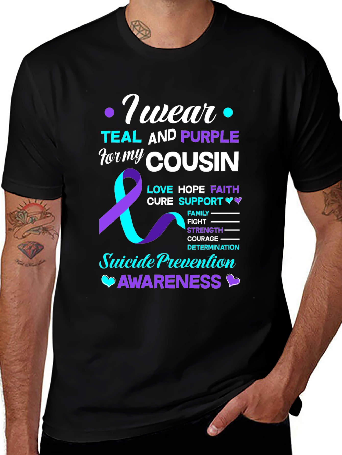 Variant 22 of Teal & Purple Suicide Prevention Awareness T-Shirt