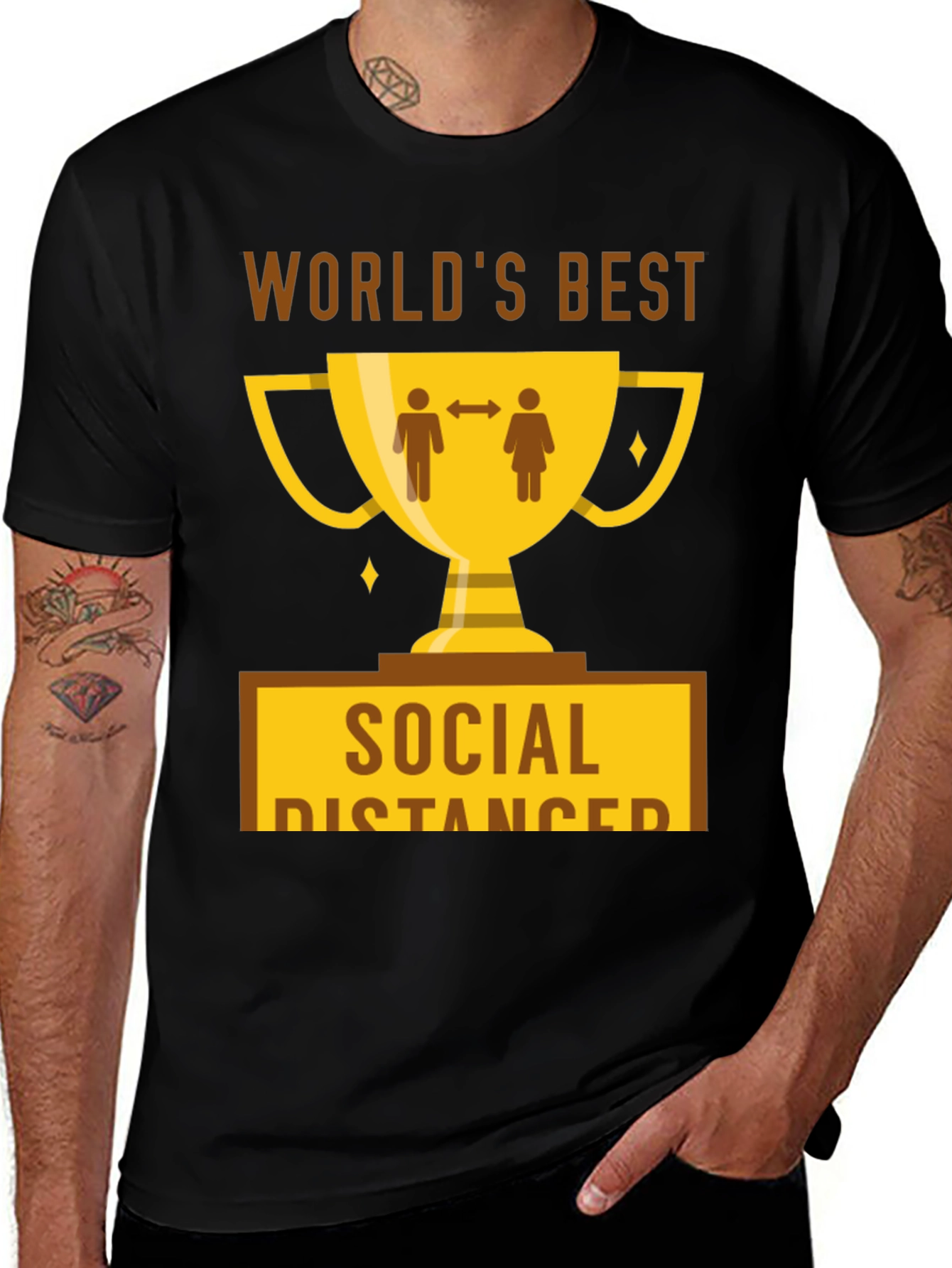 Variant 10 of World's Best Social Distancer T-Shirt