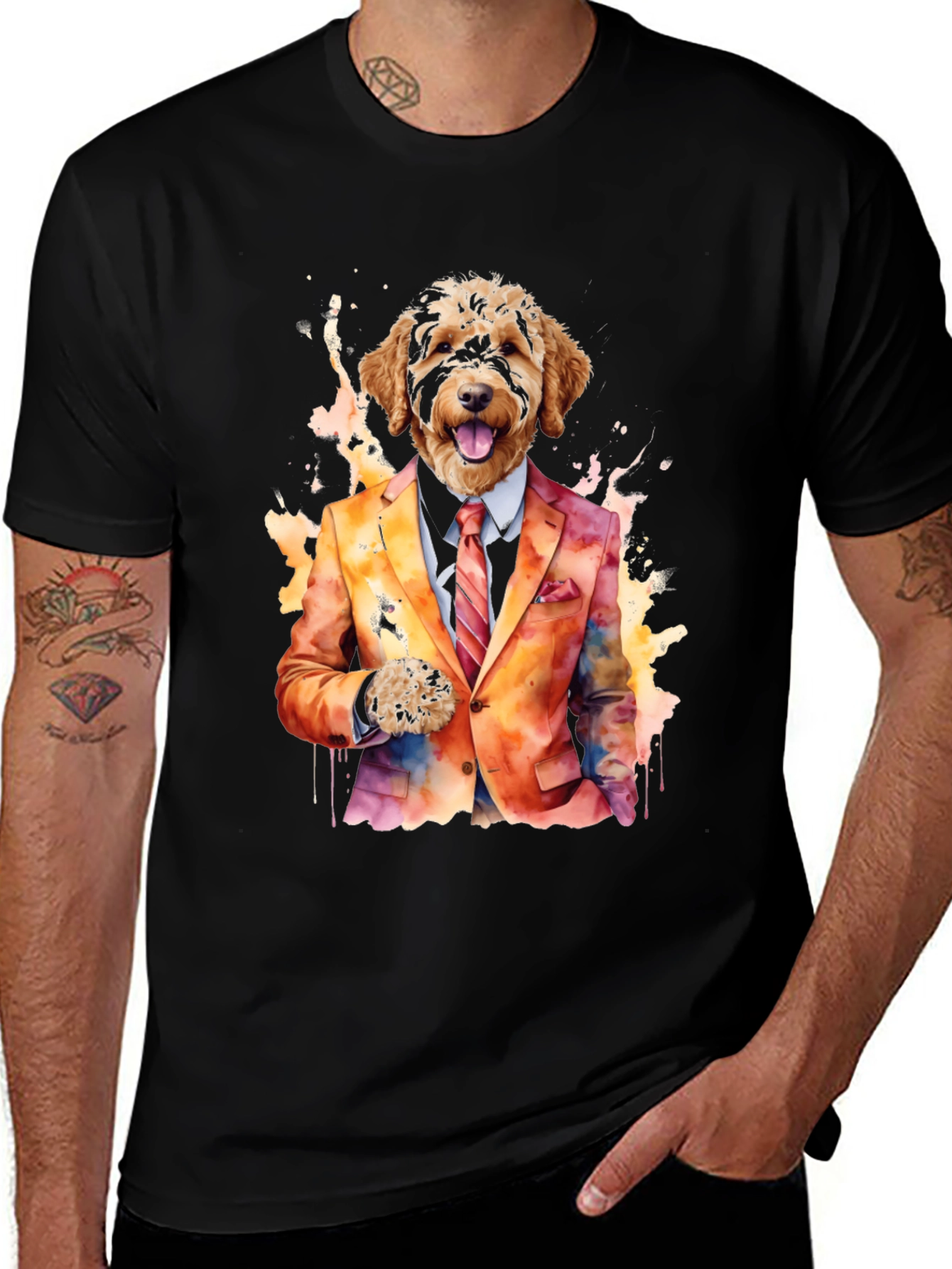 Dog in Suit Graphic Tee