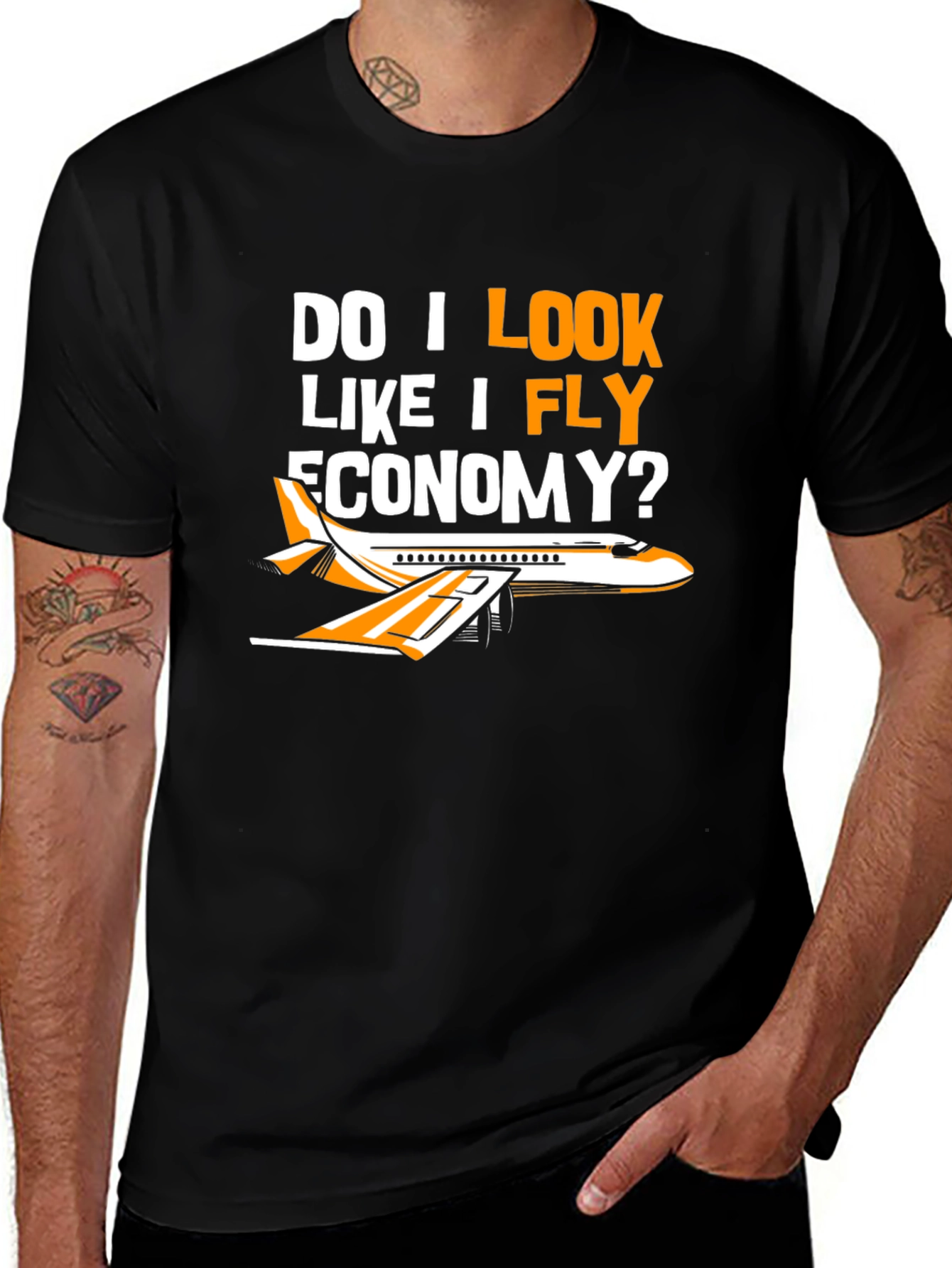 Variant 25 of Fly Economy T-Shirt - Airplane Design