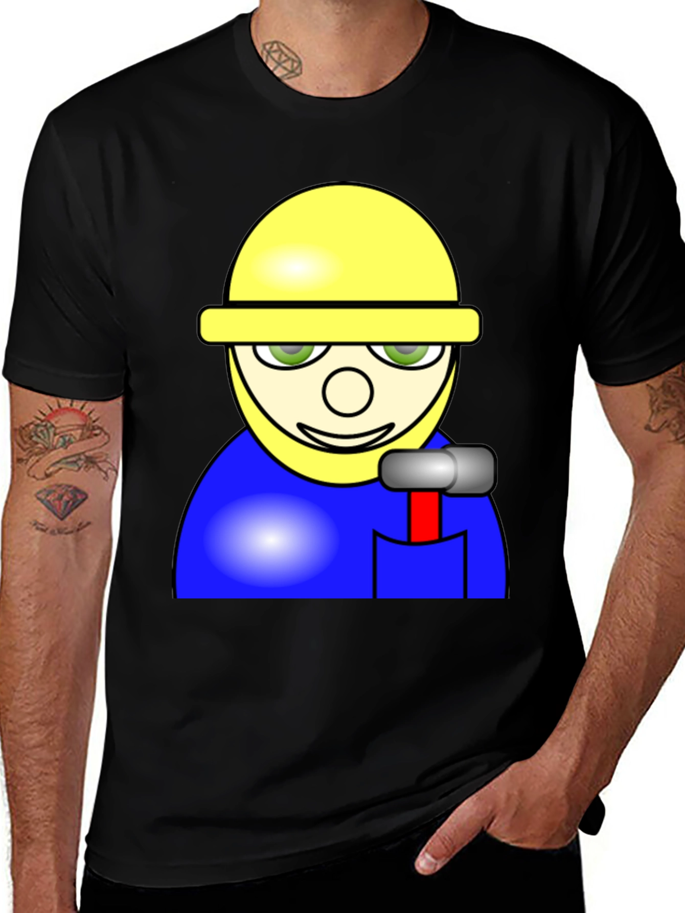 Variant 17 of Cartoon Builder T-Shirt - Hammer Time!