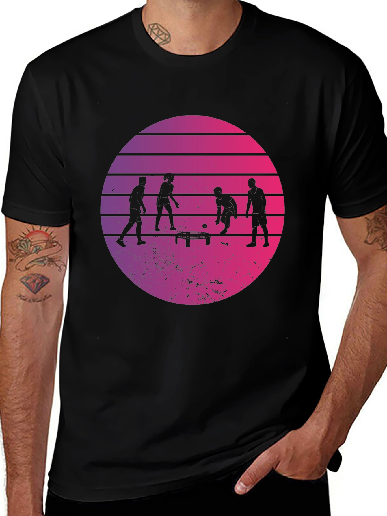 Variant 15 of Retro Ping Pong Sunset Graphic T-Shirt