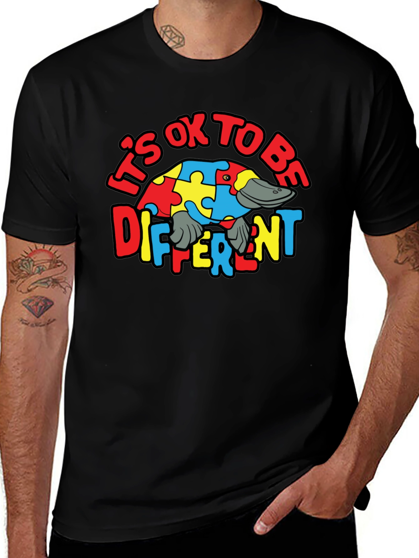 Variant 23 of Autism Awareness Platypus T-Shirt