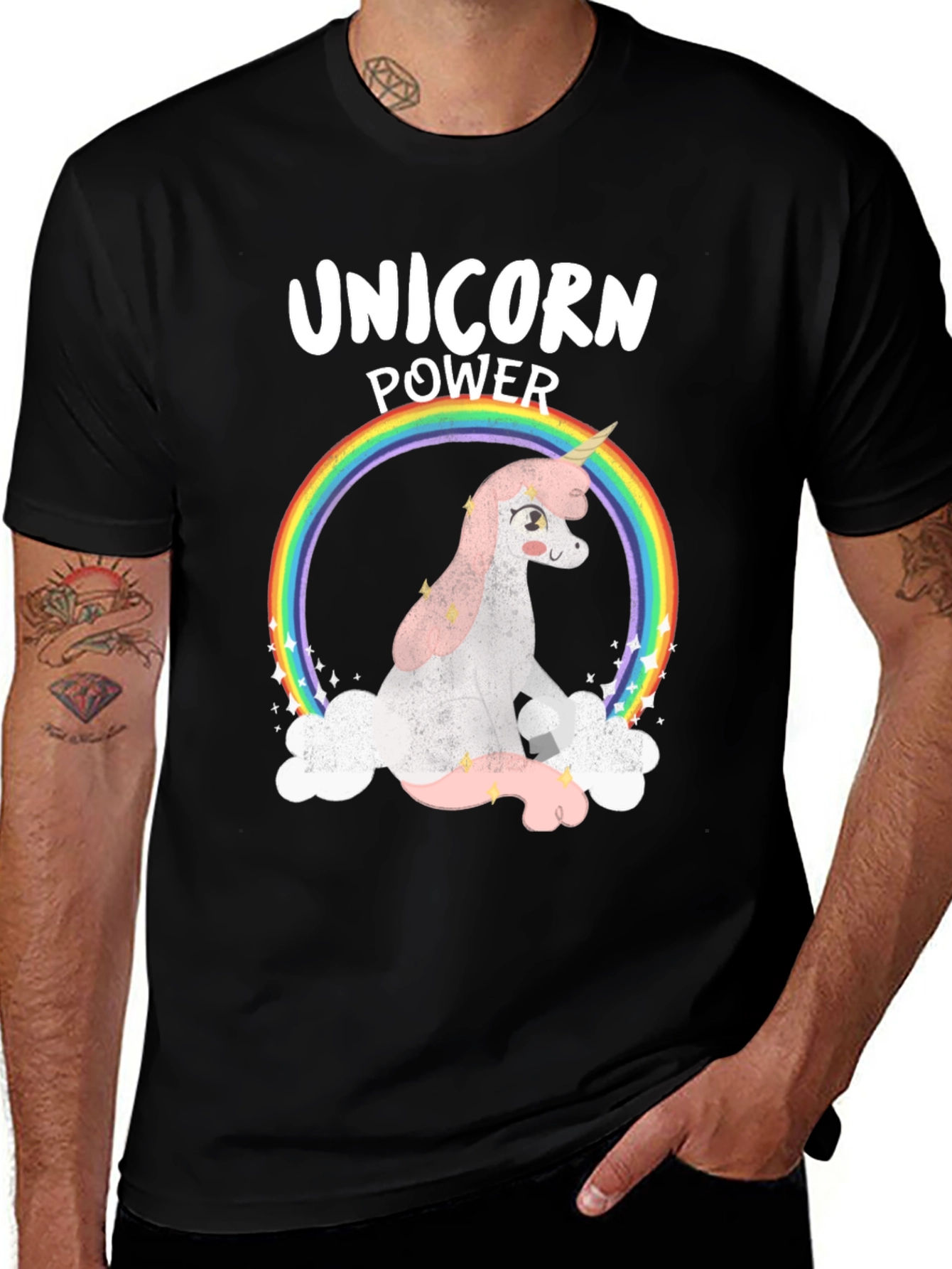 Variant 29 of Unicorn Power T-Shirt - Rainbow Unicorn Graphic Tee