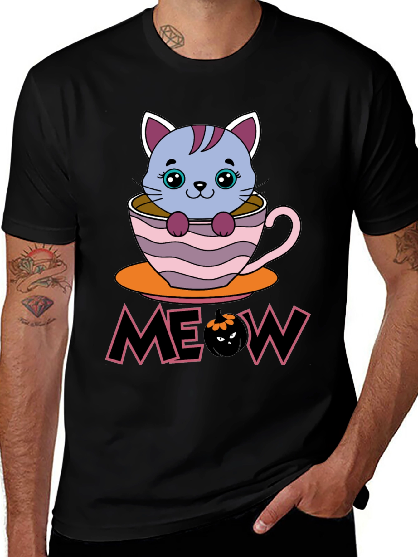 Halloween Cat in Cup T-Shirt