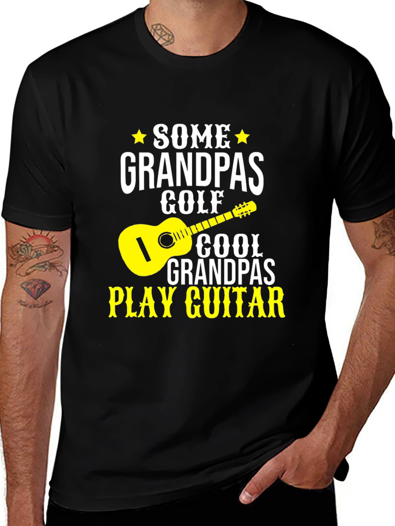 Variant 14 of Cool Grandpas Play Guitar T-Shirt