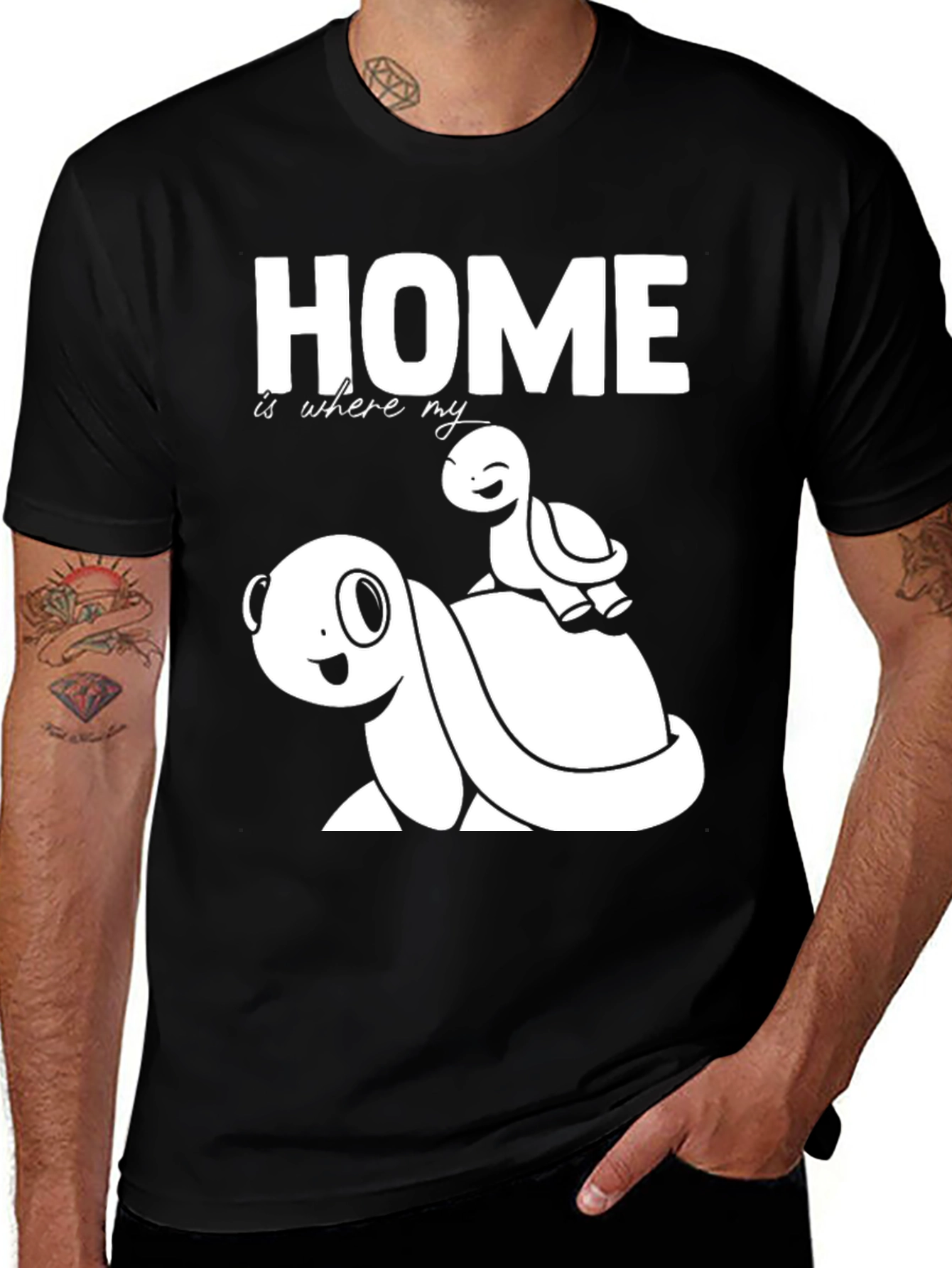 Variant 9 of Home Is Where My Turtle T-Shirt