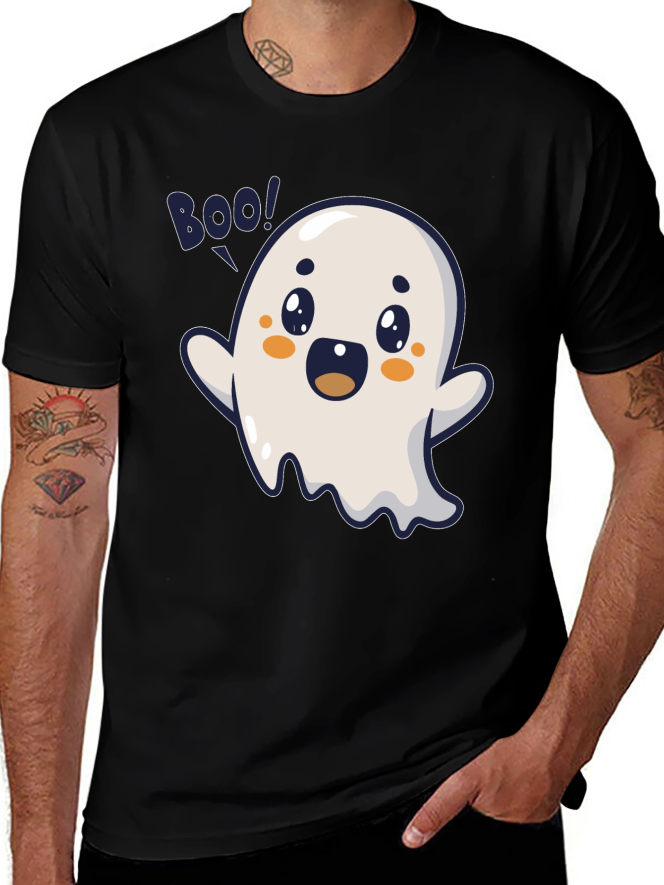 Variant 27 of Cute Ghost Boo! Graphic Tee - Halloween Special