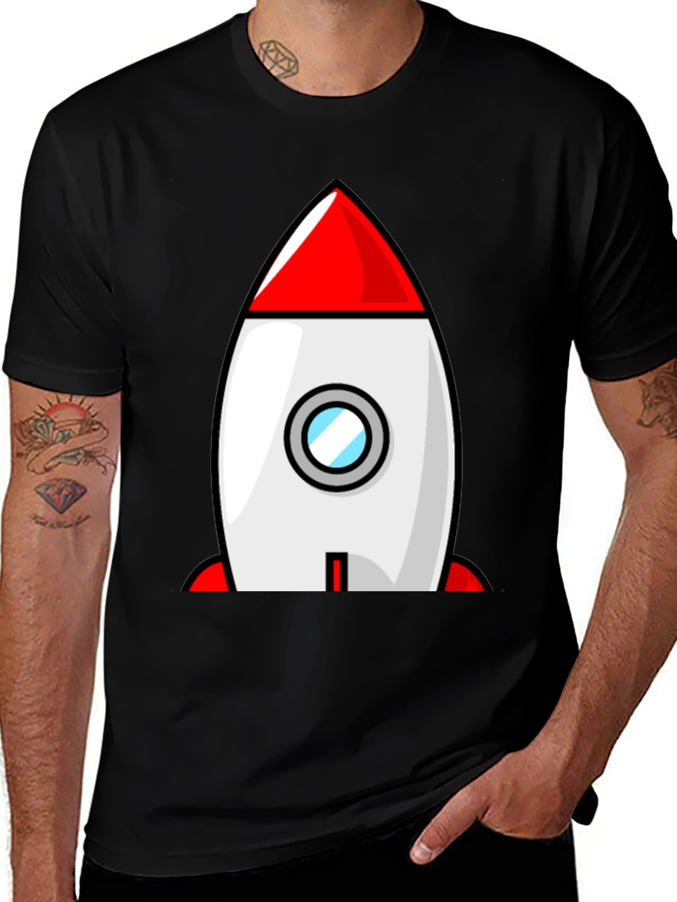 Variant 19 of Rocket Graphic Tee - Blast Off in Style!